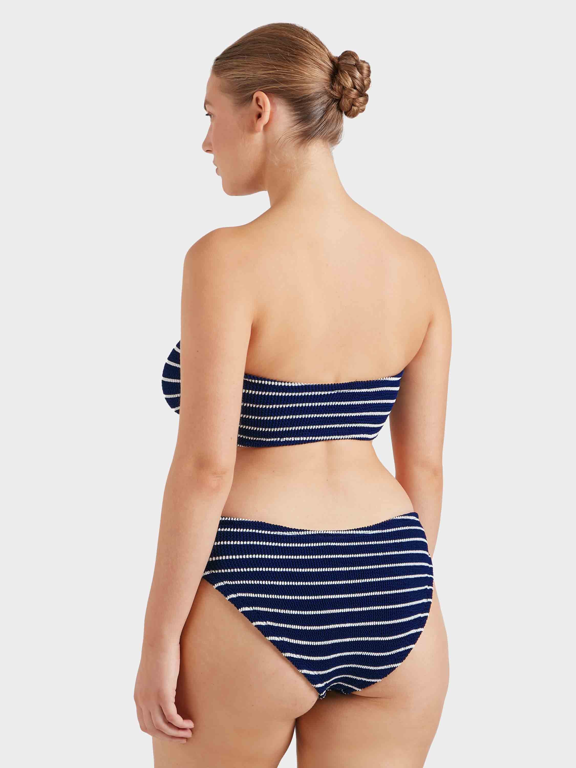 Coverage Jean Bikini - Navy/White Stripe