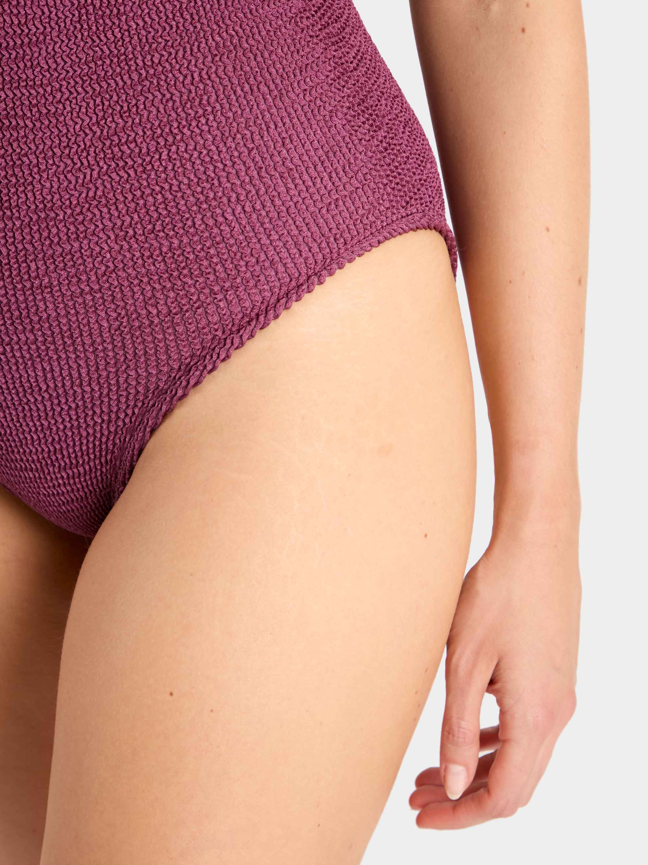 Coverage Square Neck Swim - Metallic Grape