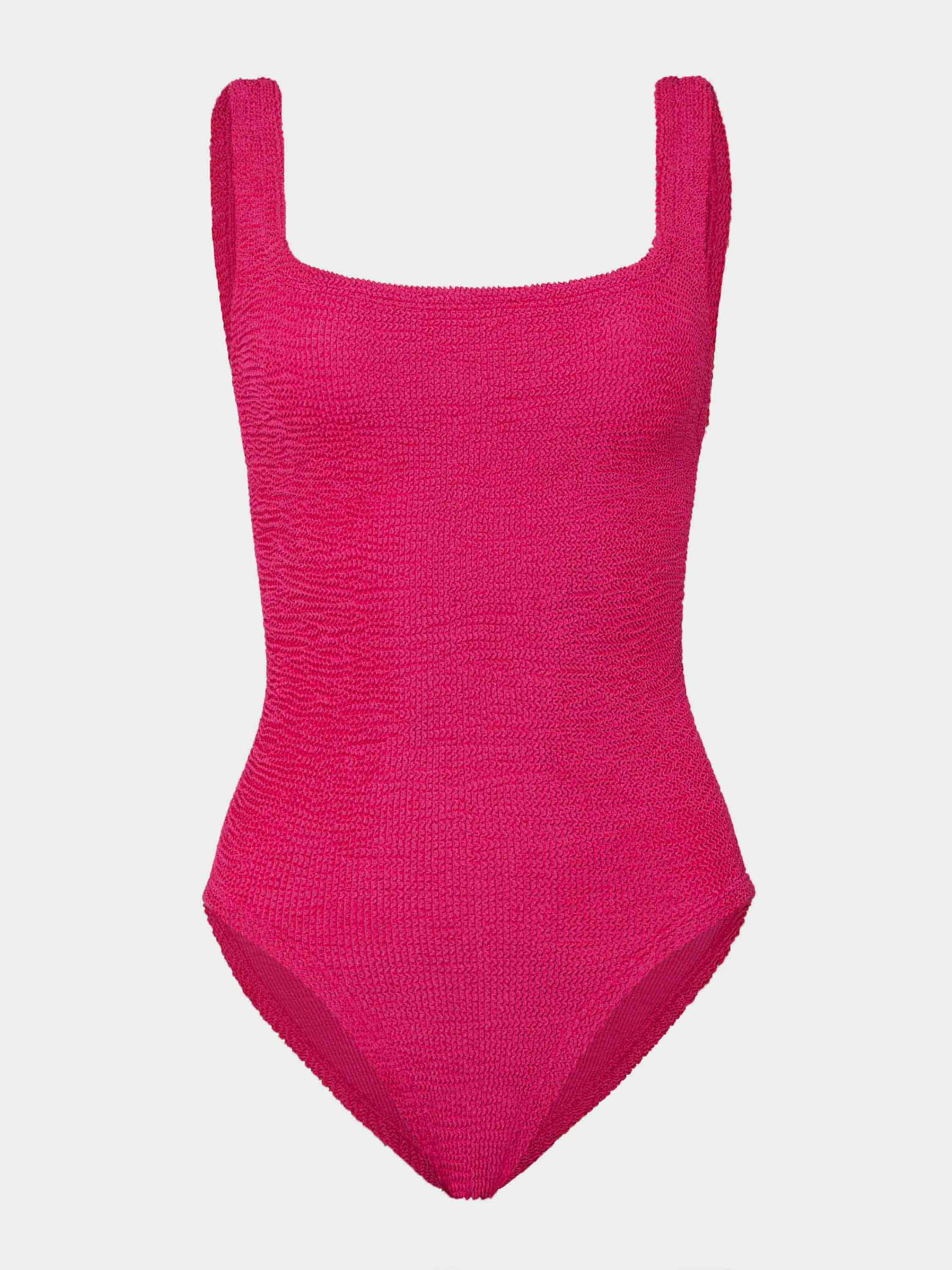 Coverage Square Neck Swim - Metallic Raspberry
