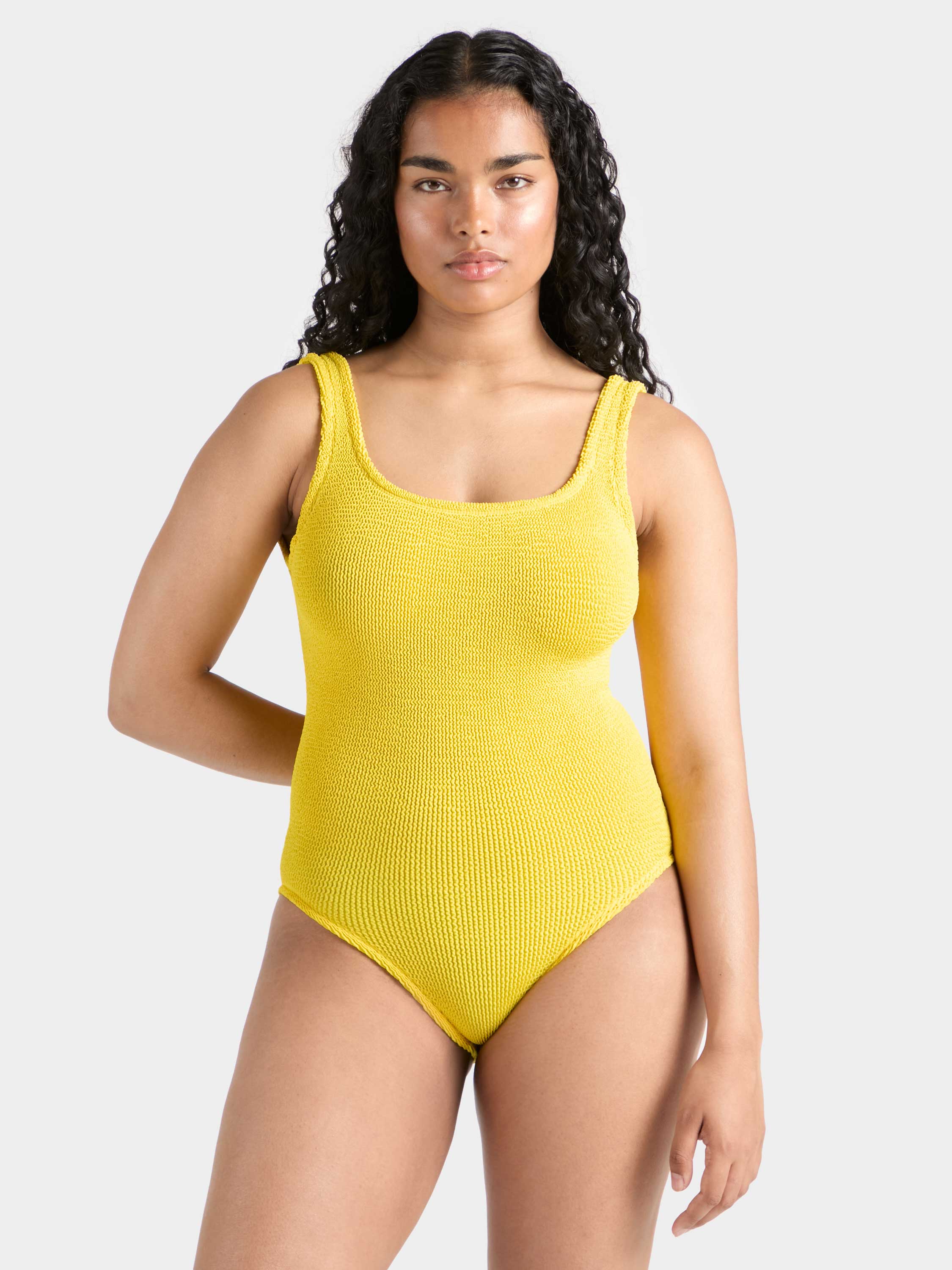 Coverage Square Neck Swim - Sunflower