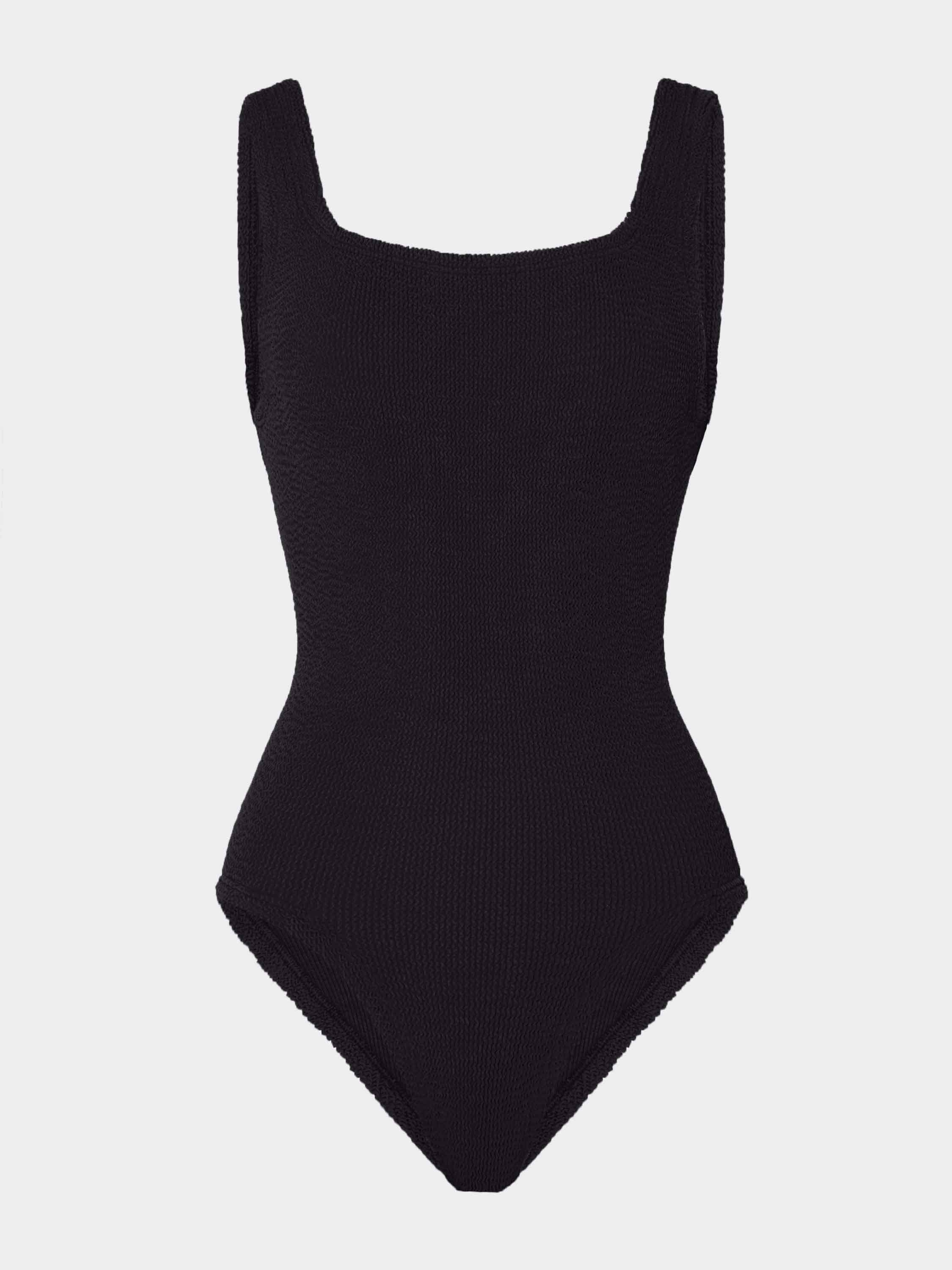 Coverage Square Neck Swim - Black