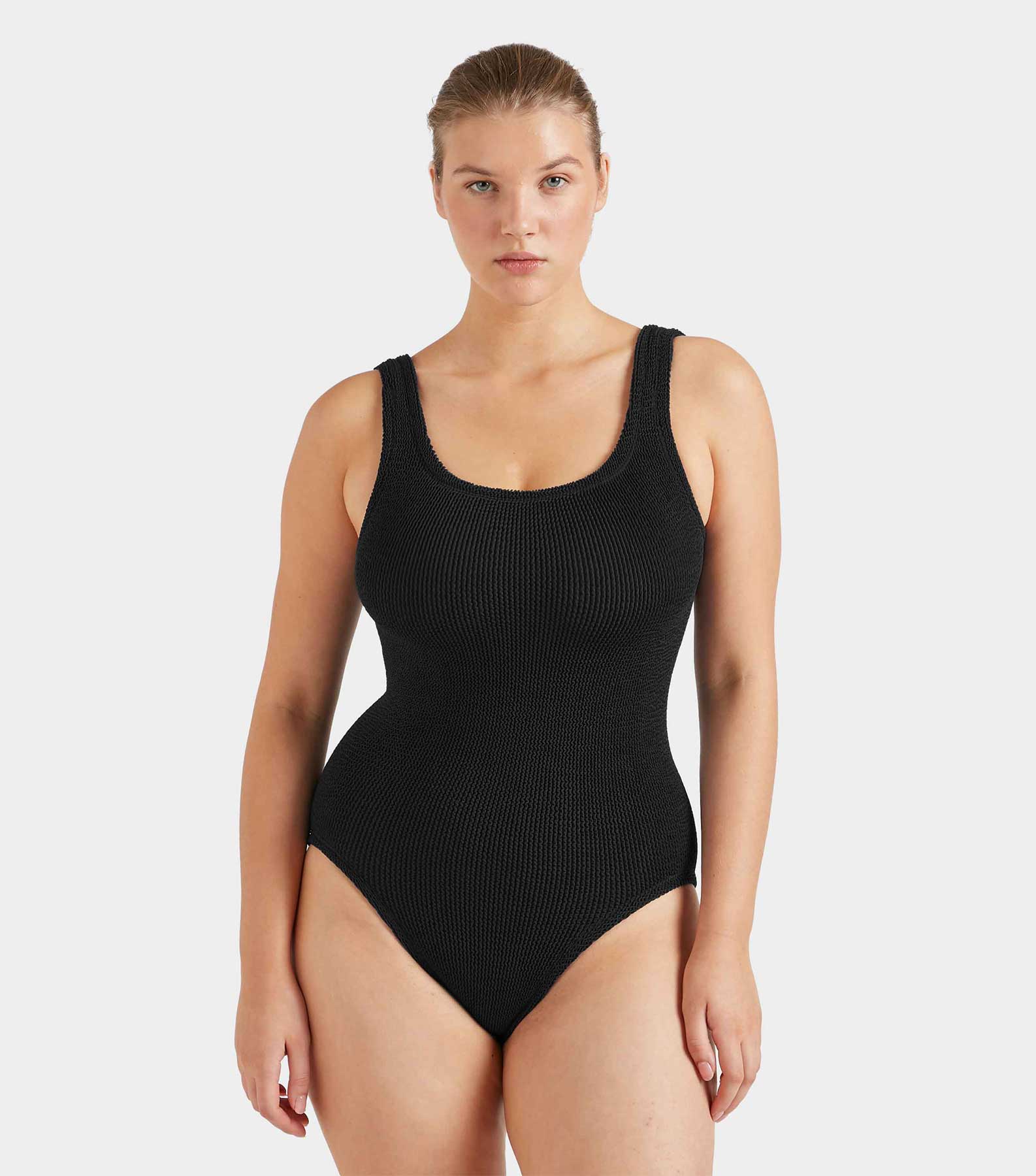 Coverage Square Neck Swim - Black