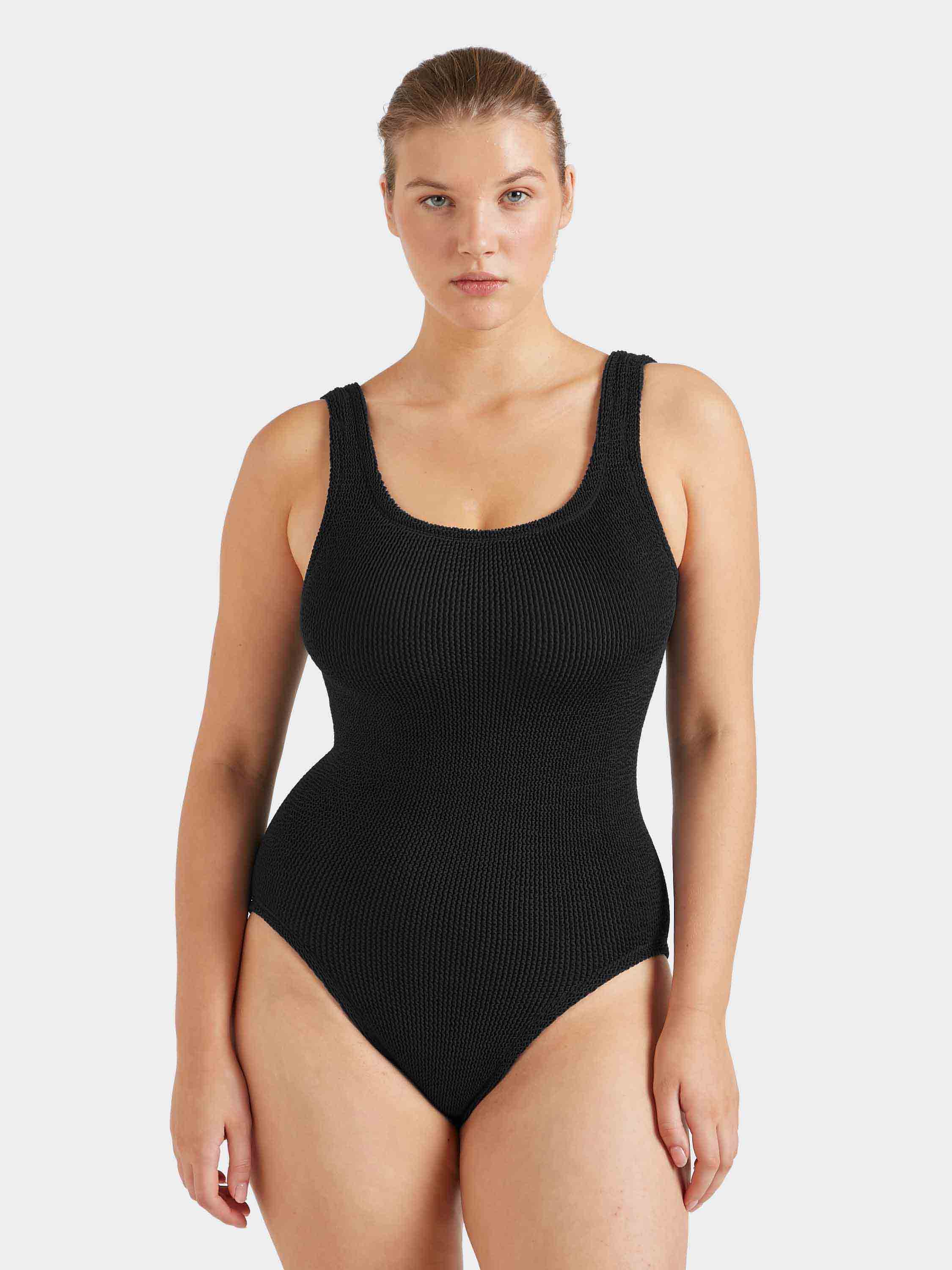 Coverage Square Neck Swim - Black