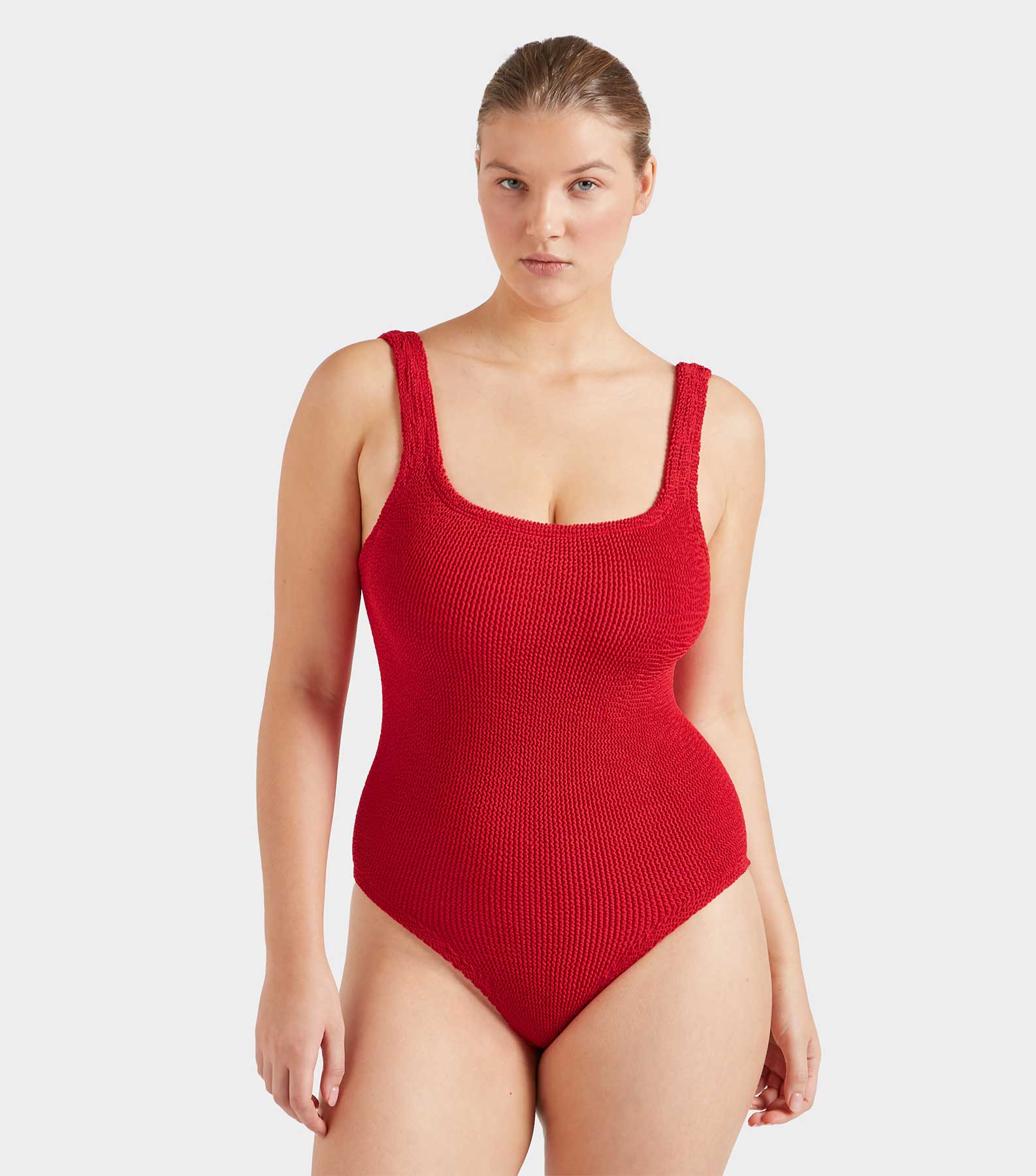 Coverage Square Neck Swim - Red