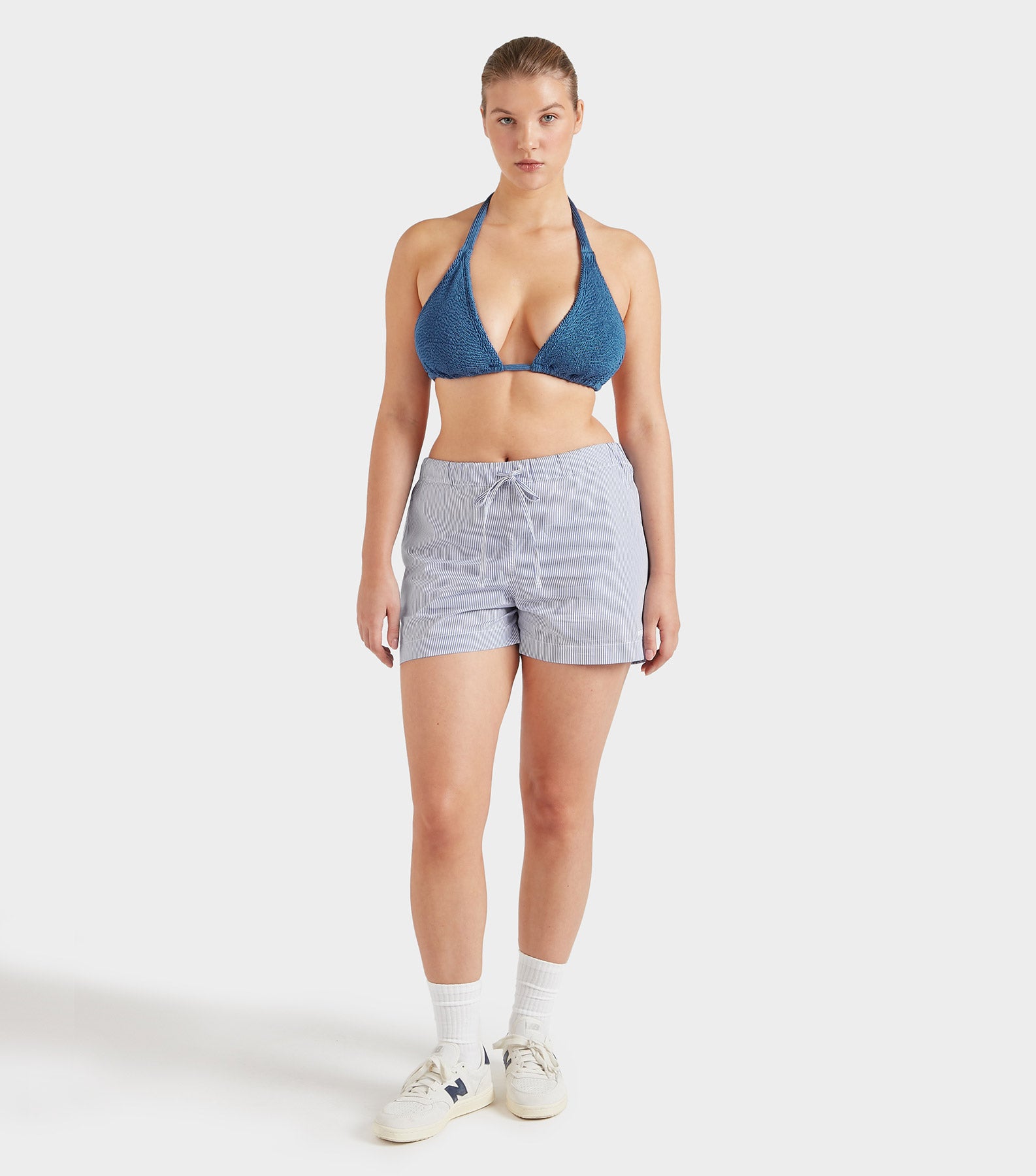 Coverage Tammy Bikini - Metallic Denim
