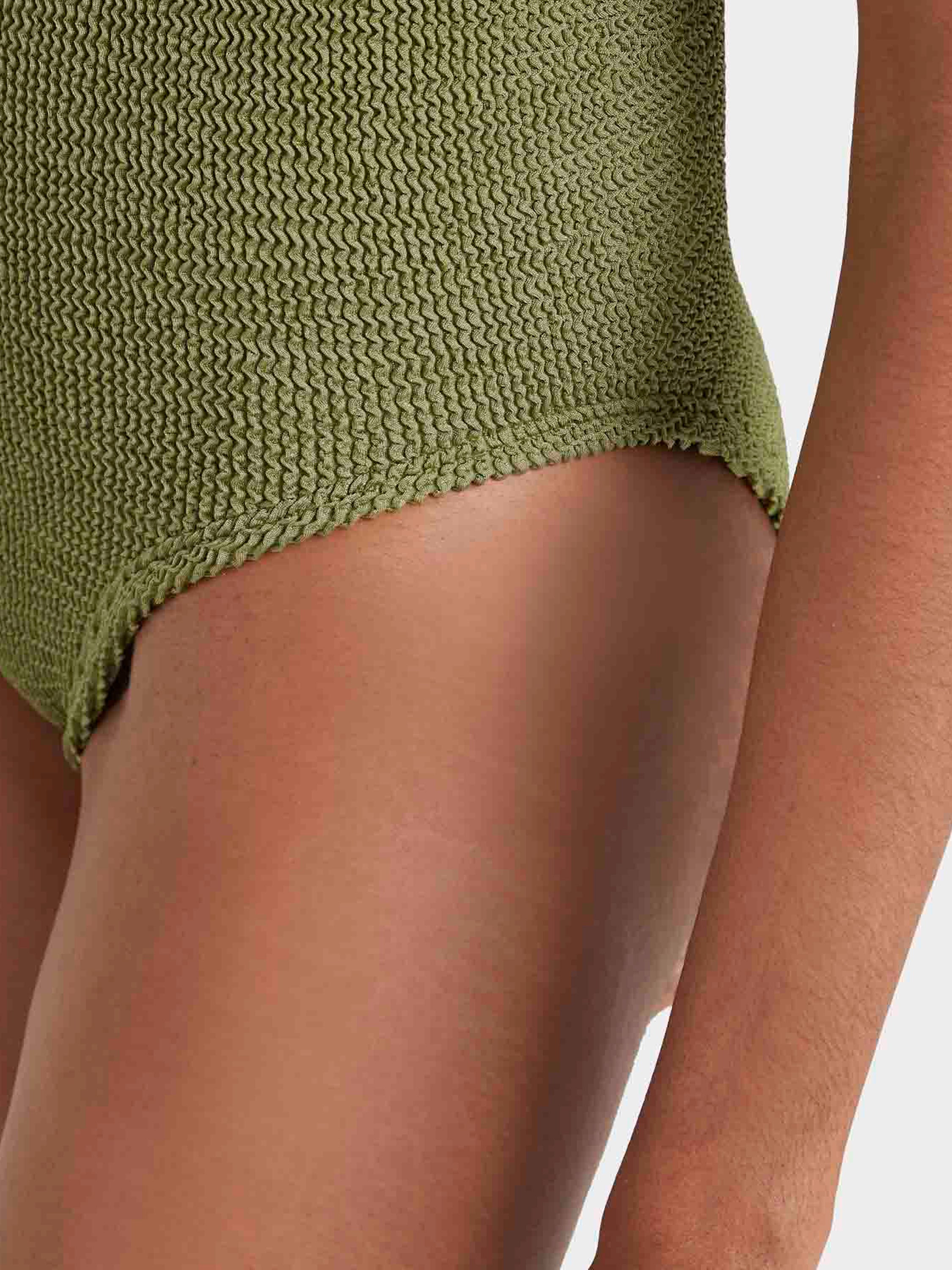 Coverage Celine Swim With Tonal Hoops - Metallic Moss