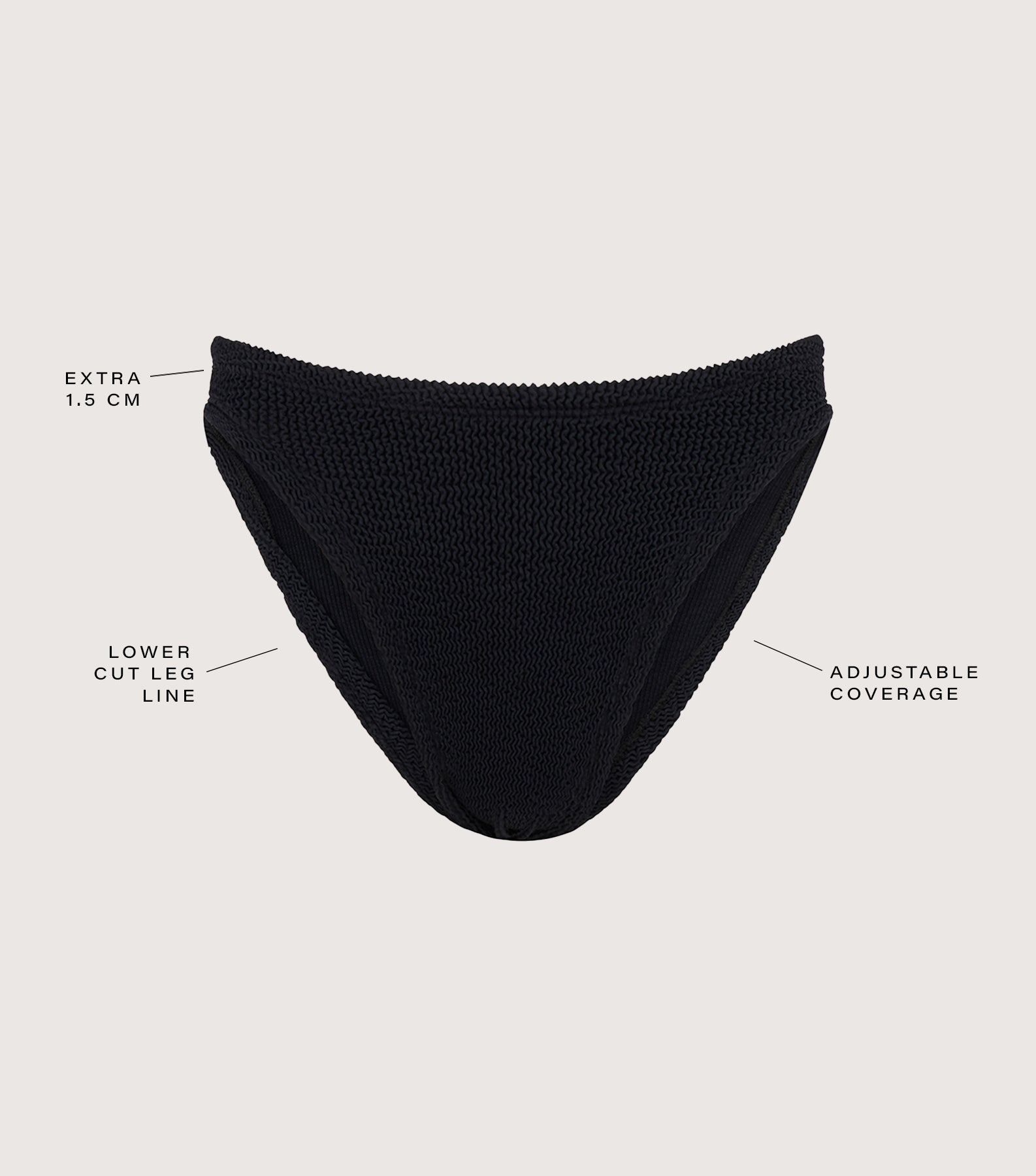 Coverage Bikini Bottom - Black