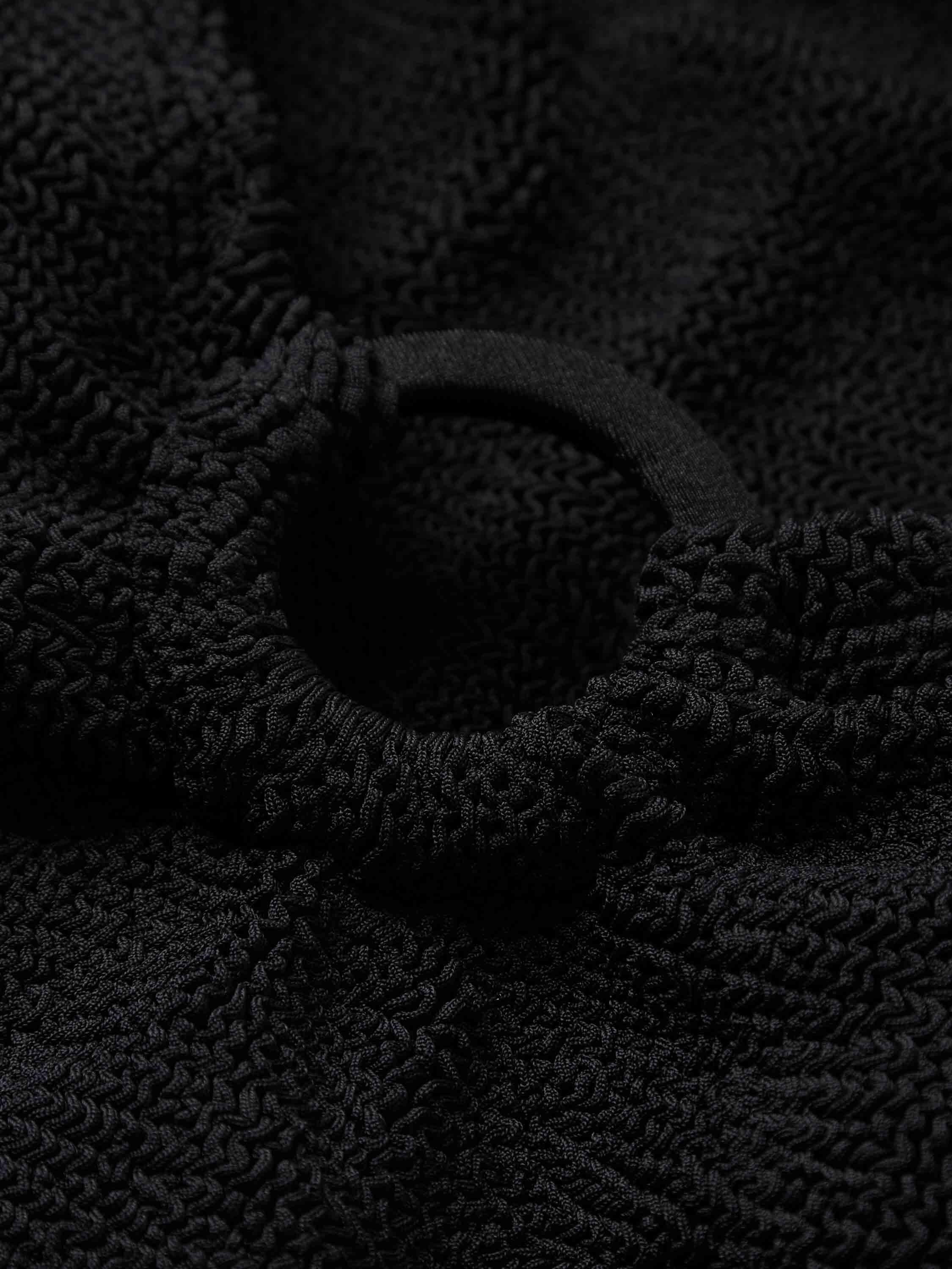 Celine Swim With Tonal Hoops - Black