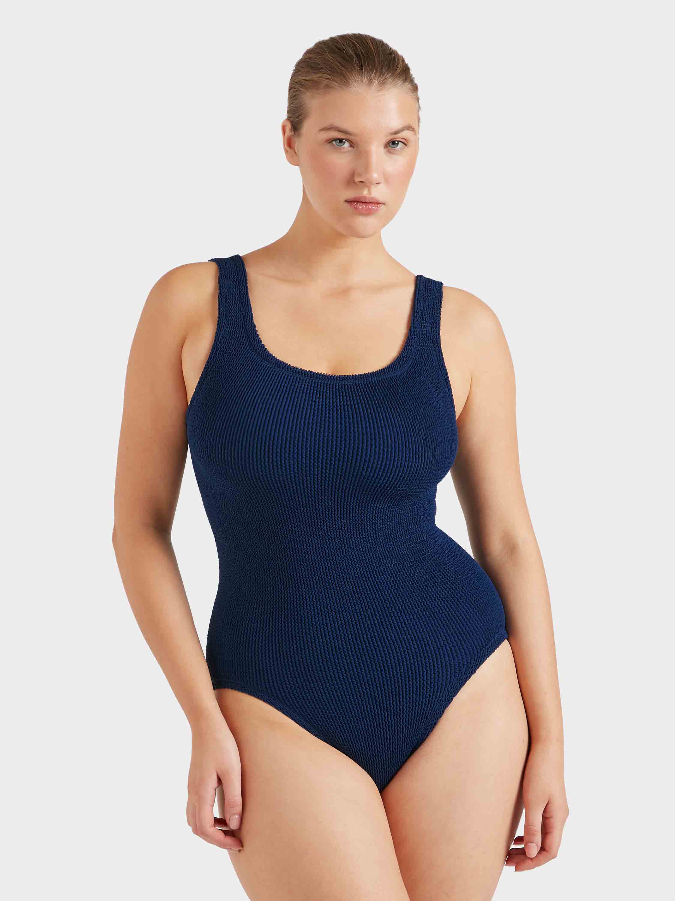 Coverage Square Neck Swim - Navy