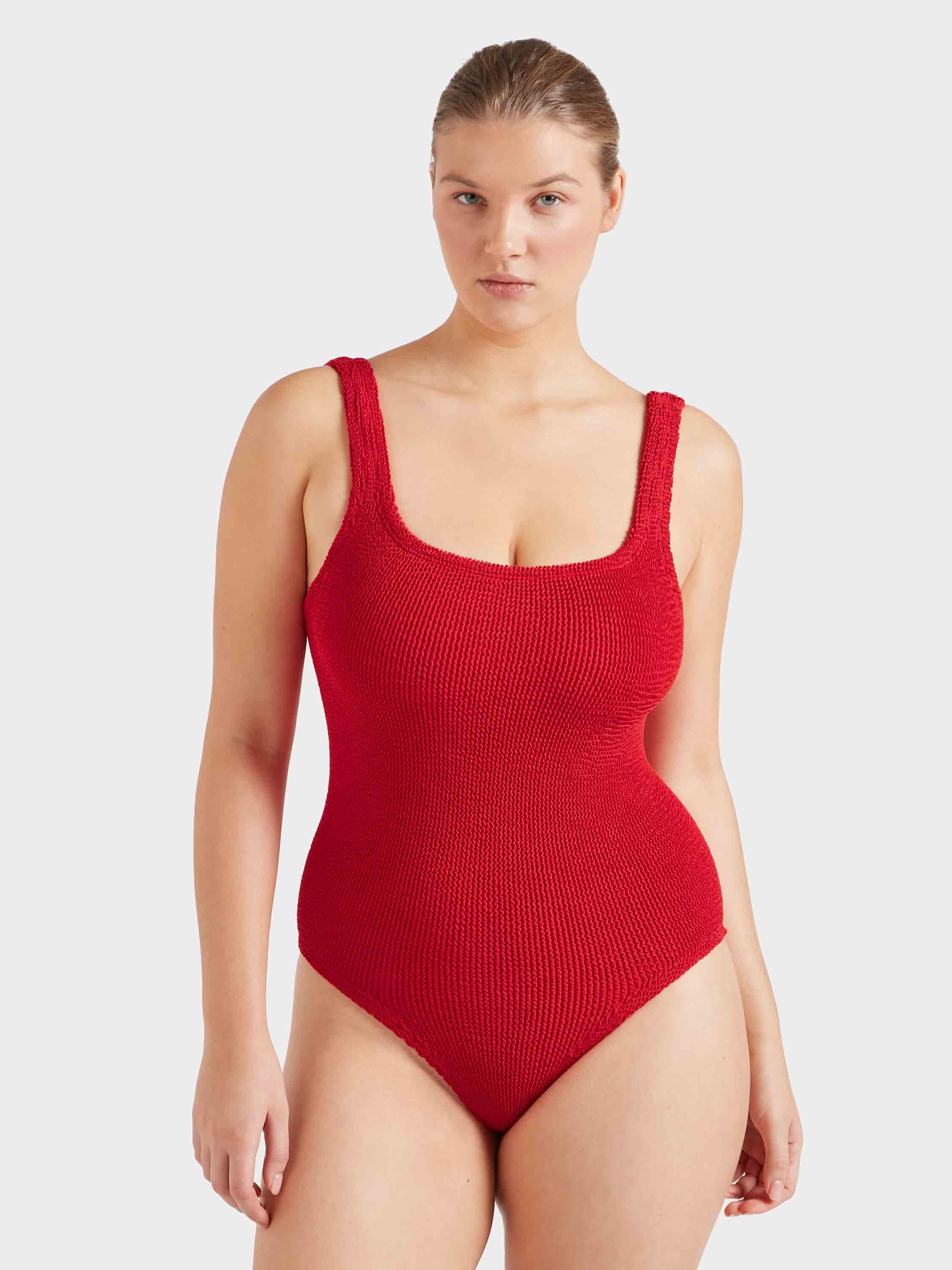 Coverage Square Neck Swim - Red