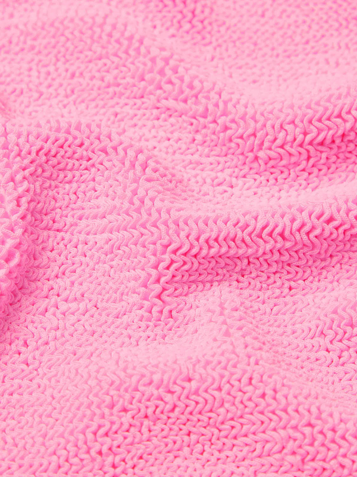 Fabric detail of giant bubblegum scrunchie