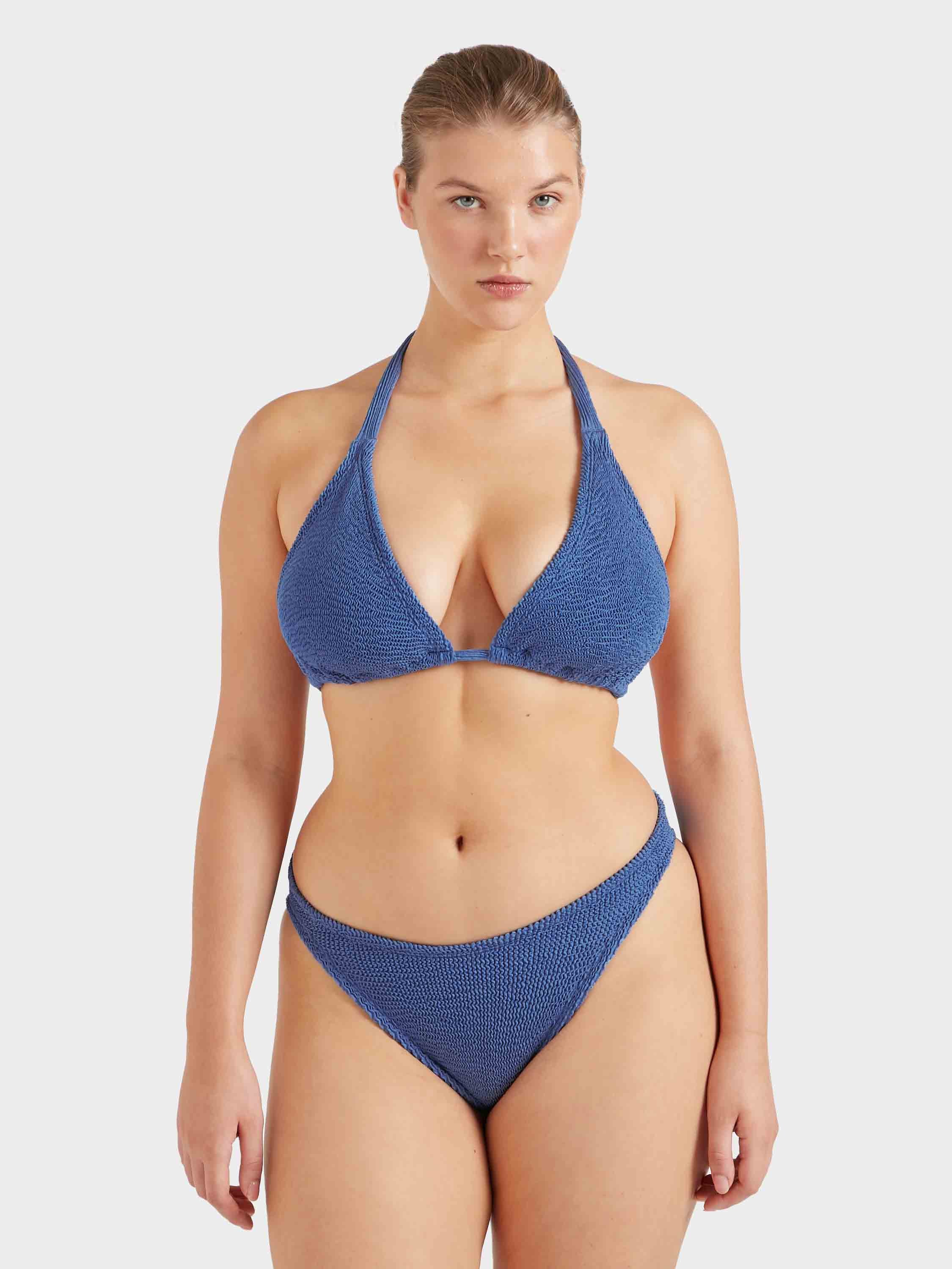 Coverage Tammy Bikini - Metallic Denim