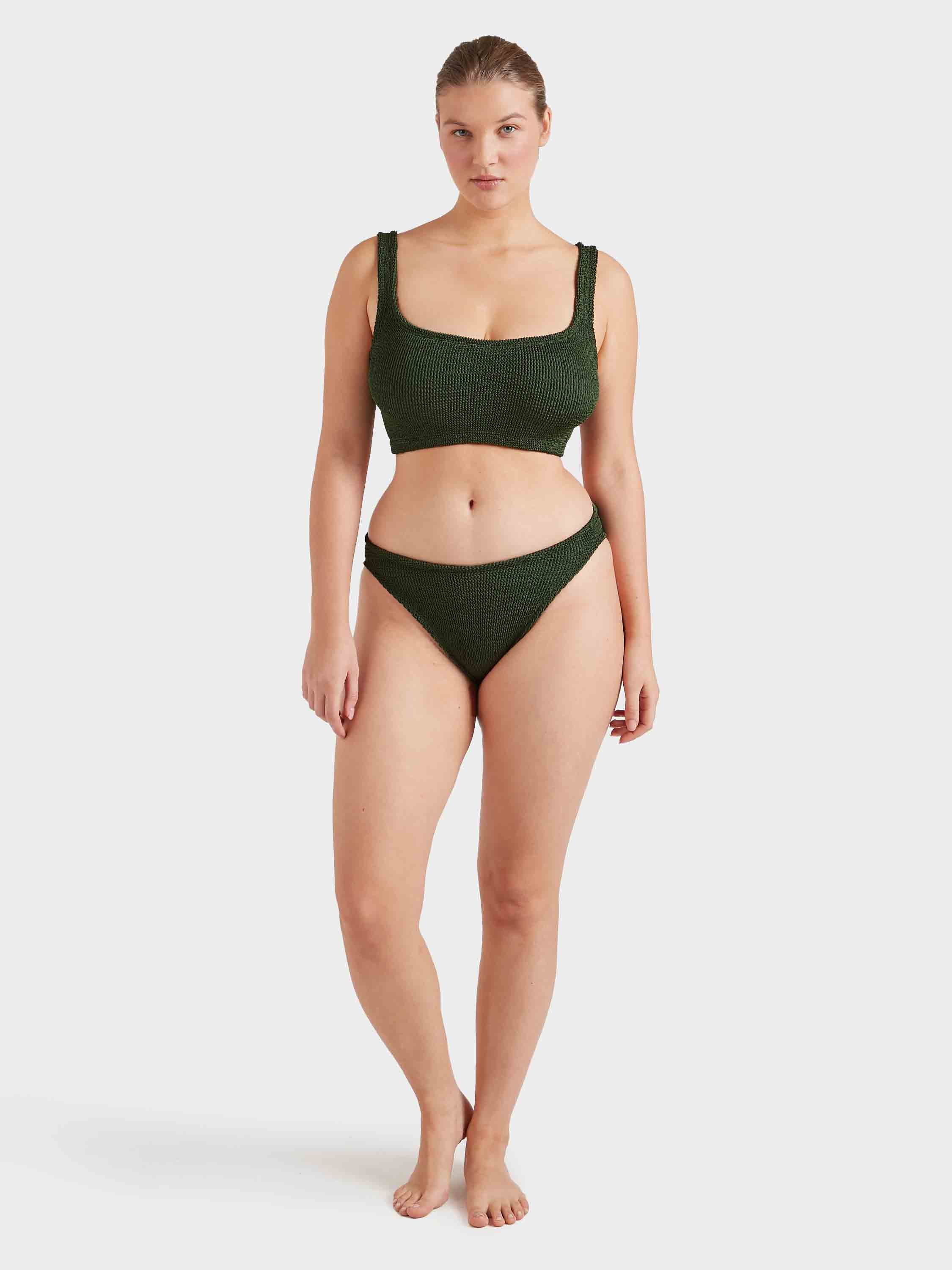 Coverage Xandra Bikini - Metallic Khaki