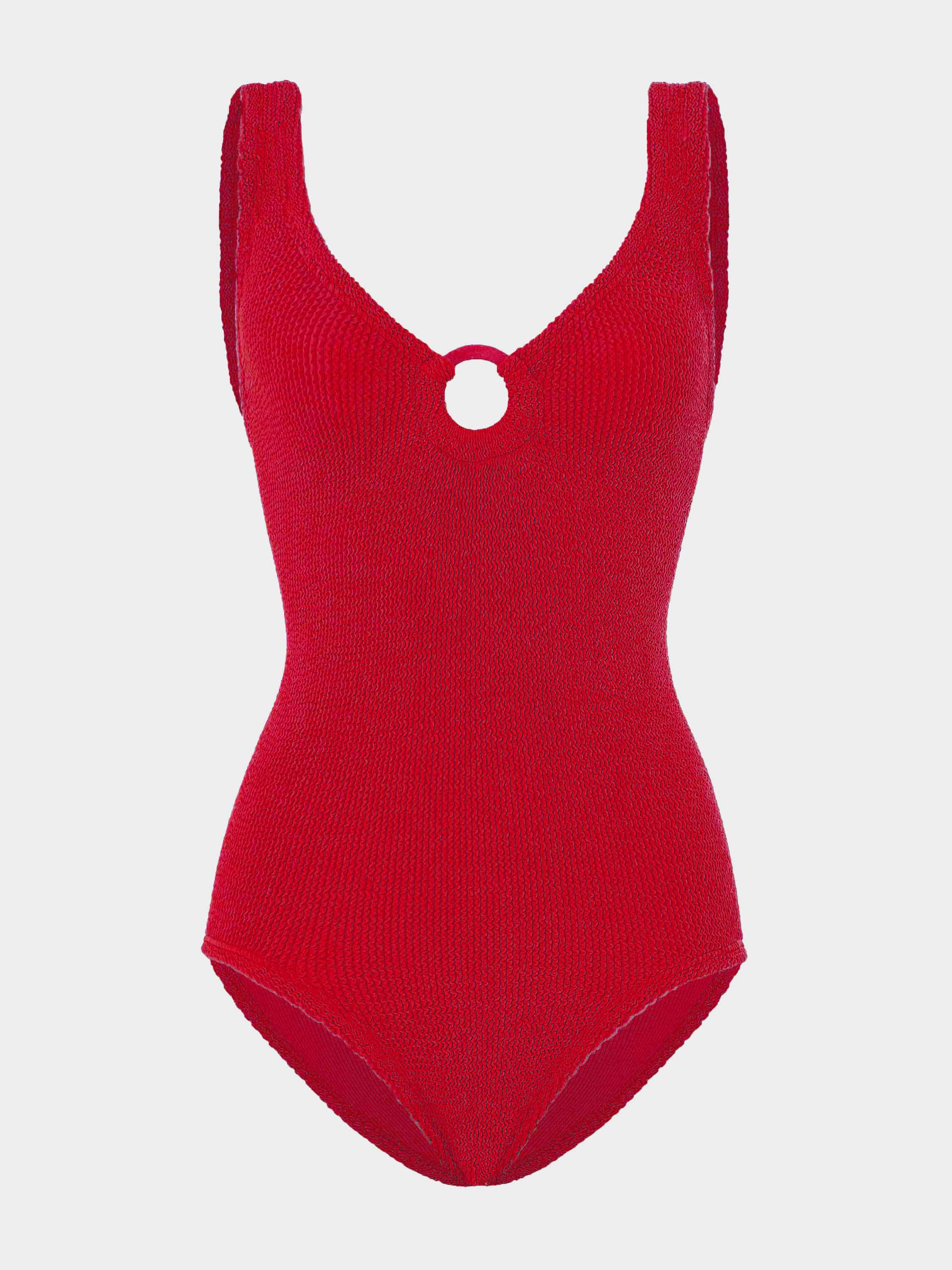 Coverage Celine Swim With Tonal Hoops - Red