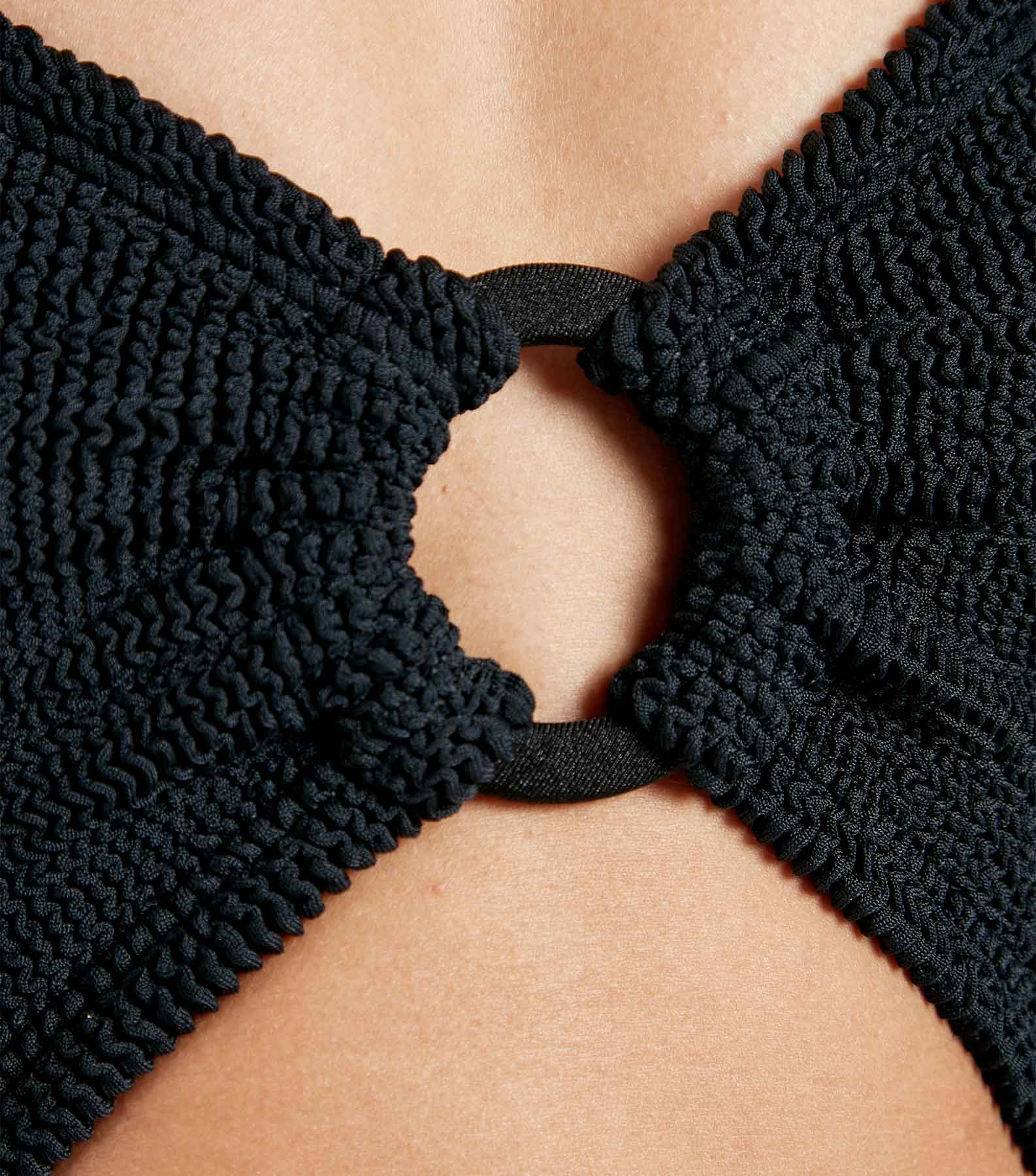 Crystal Swim With Tonal Hoops - Black