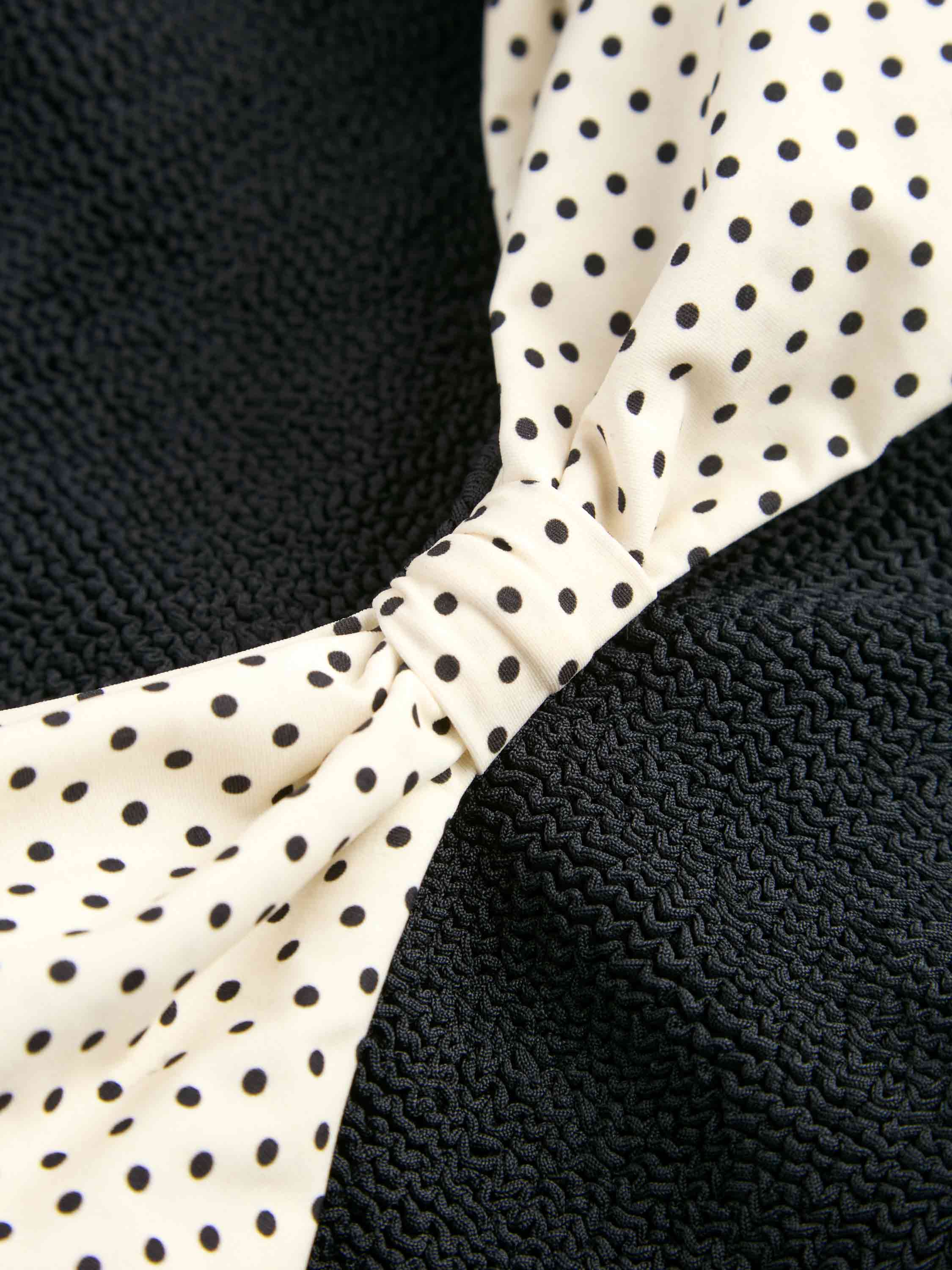 Zoe Swim - Black/Vanilla polka-dot