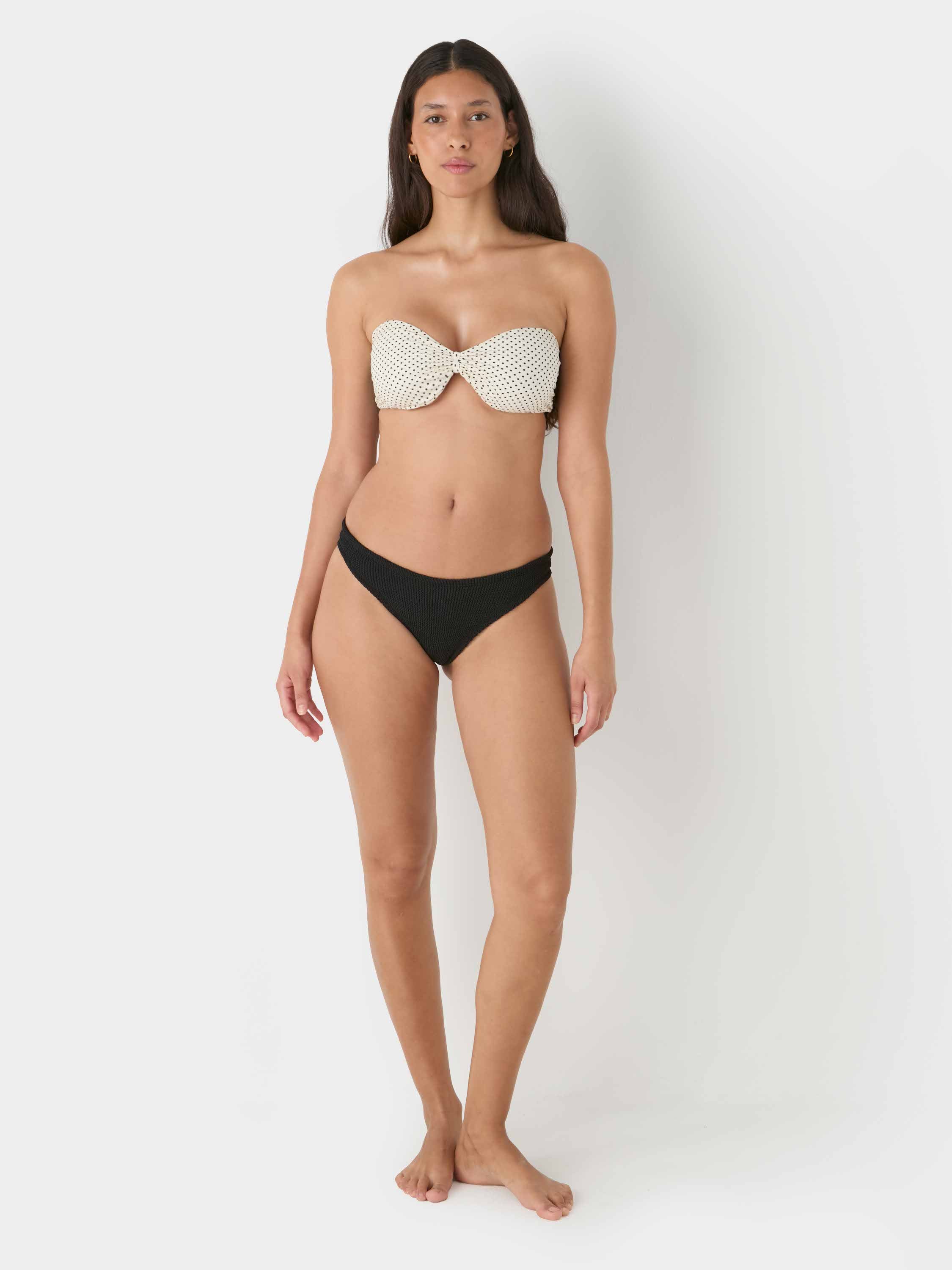 Delphine Polka Dot Bikini - Black/Vanilla polka-dot