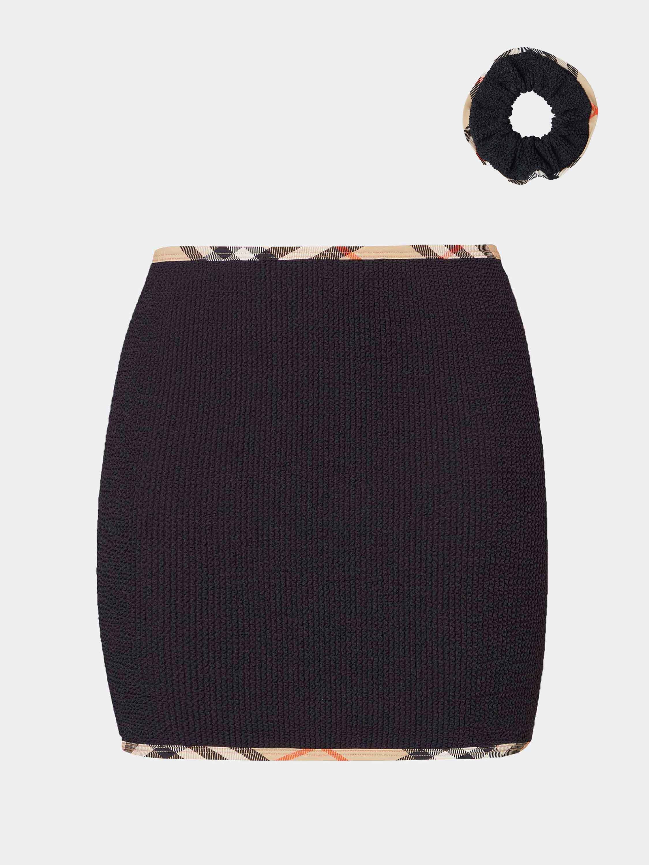 Burberry x Hunza G Devyn Skirt/Top - Black/Check