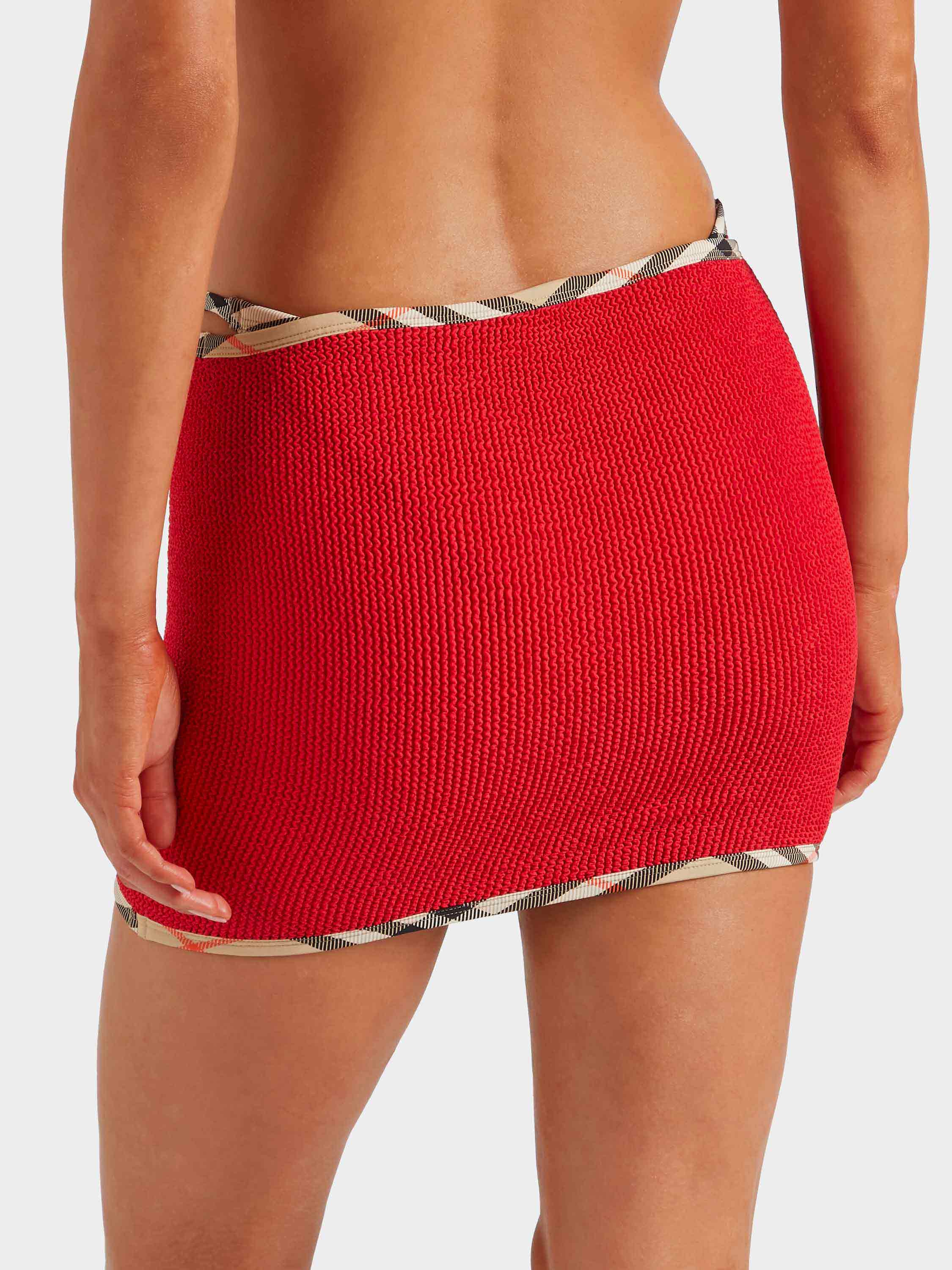 Burberry x Hunza G Devyn Skirt/Top - Red/Check