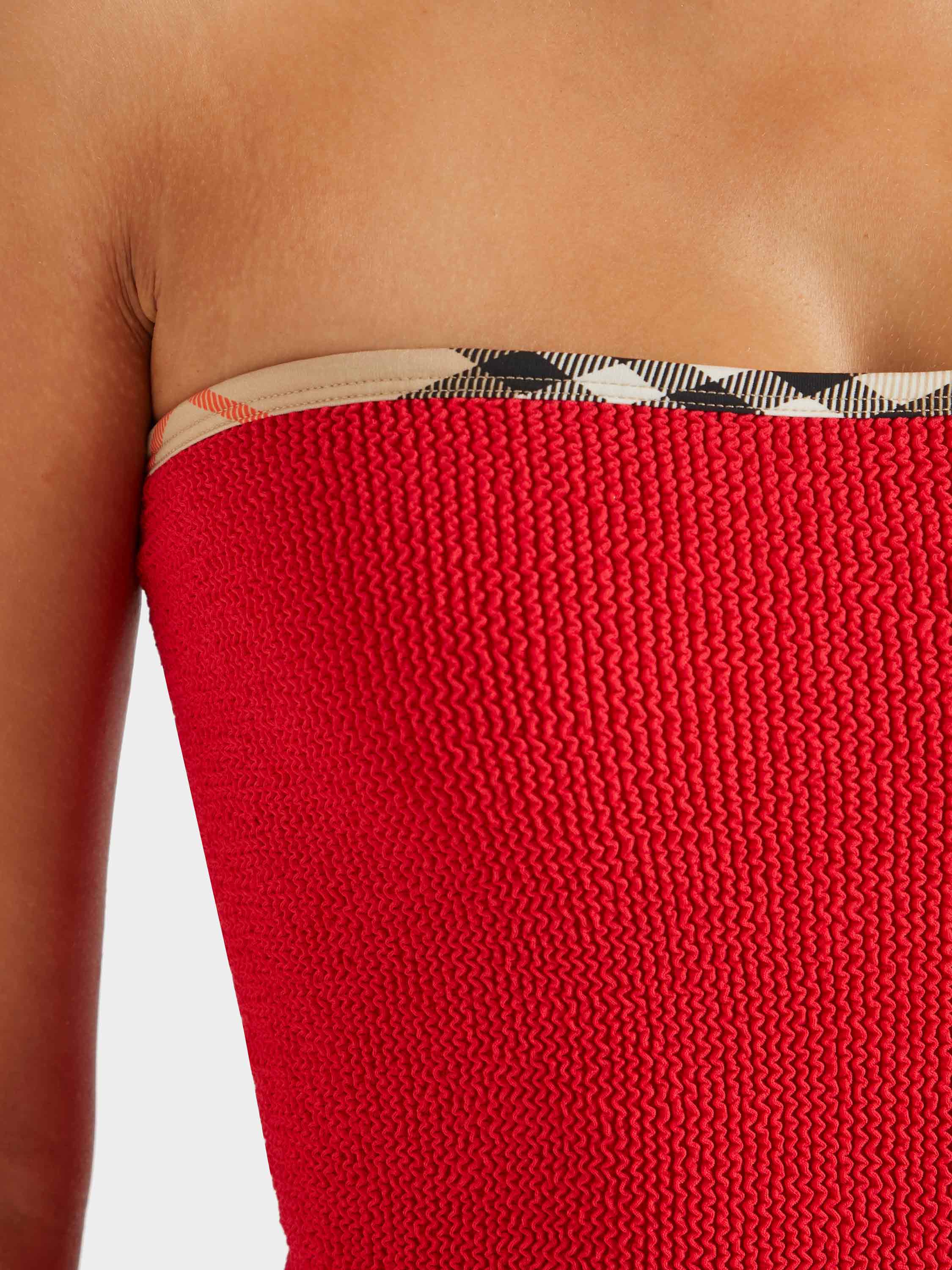 Burberry x Hunza G Devyn Skirt/Top - Red/Check
