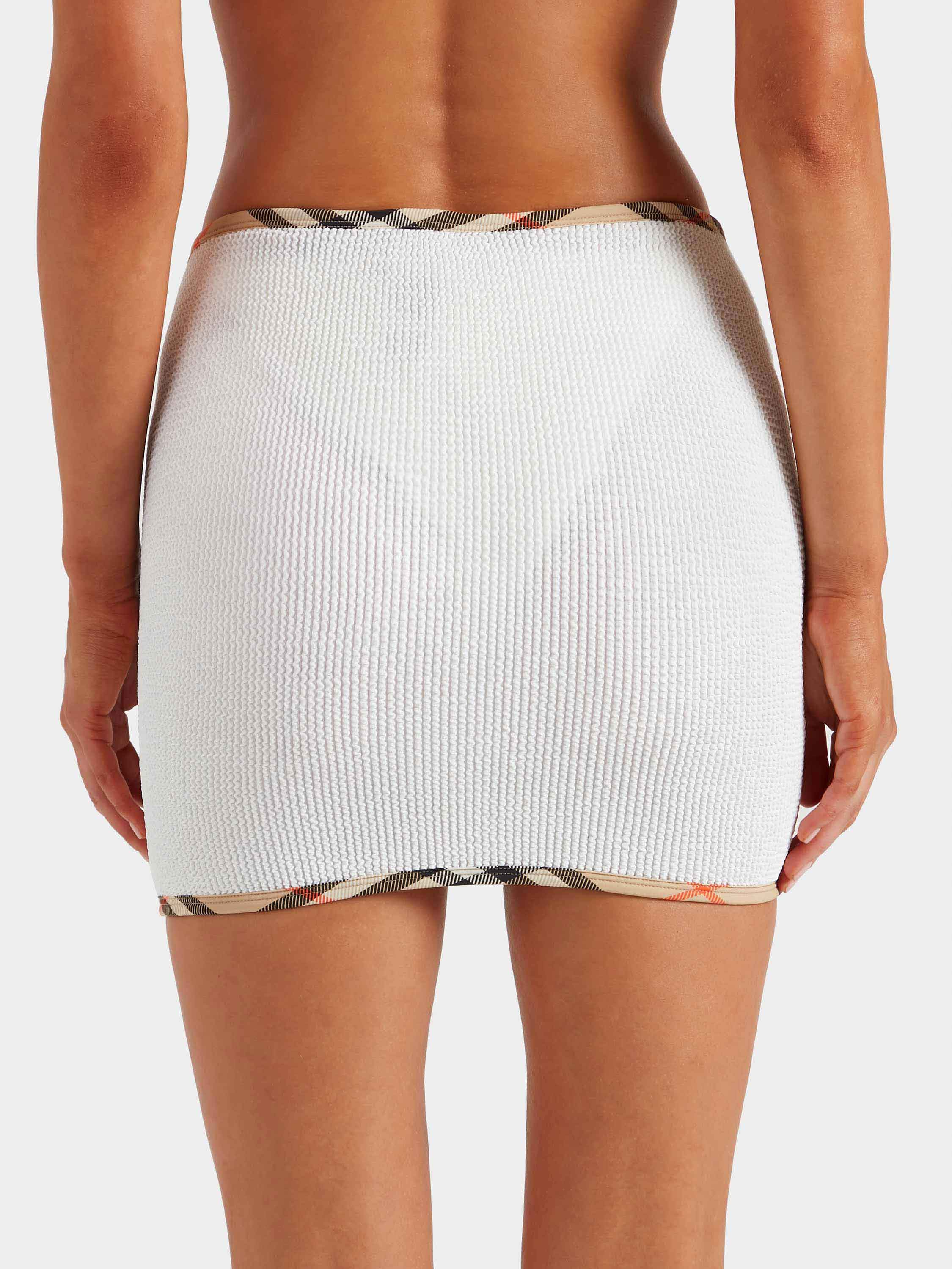 Burberry x Hunza G Devyn Skirt/Top - White/Check