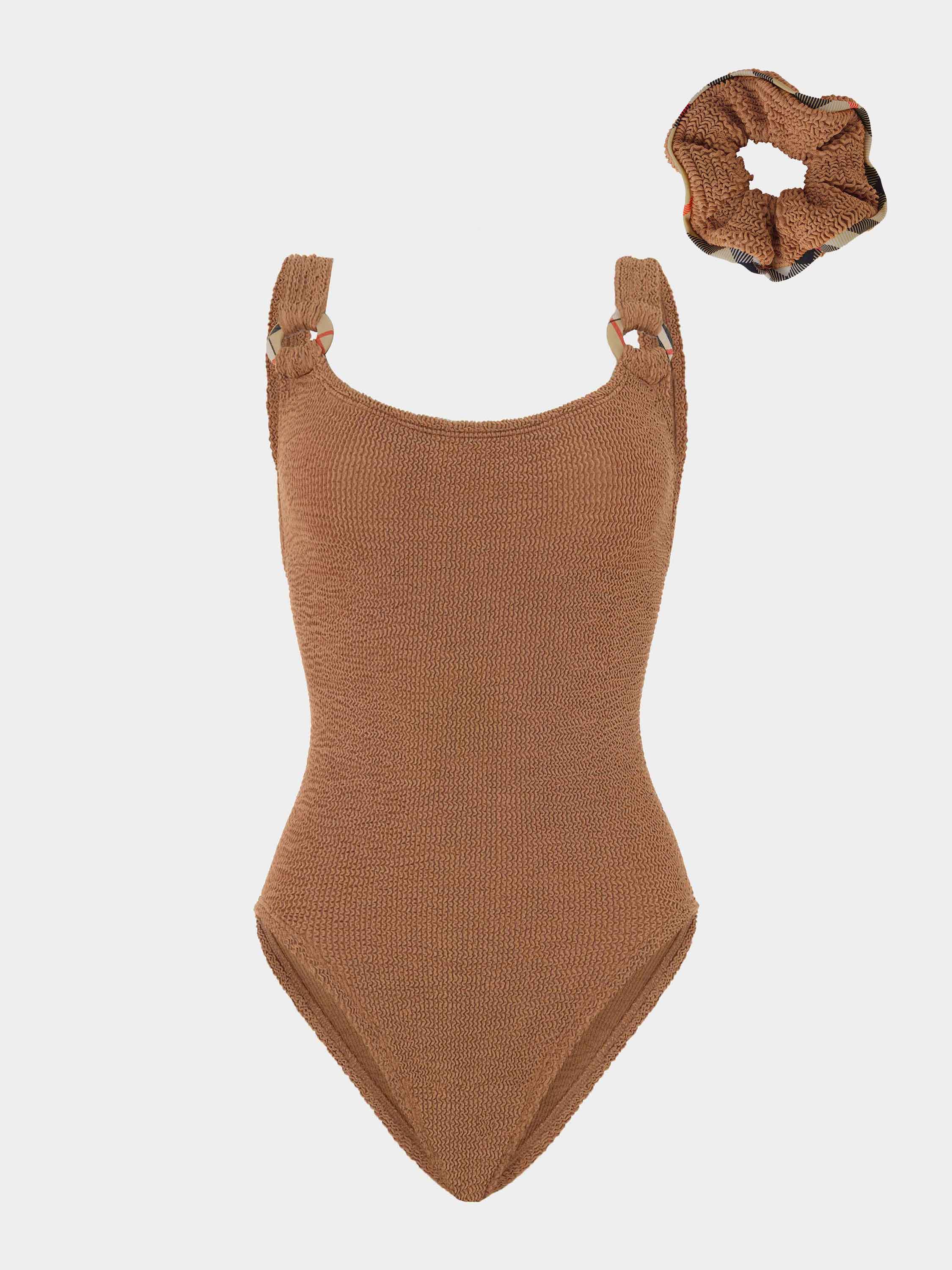 Burberry x Hunza G Domino Swim - Metallic Cocoa/Check