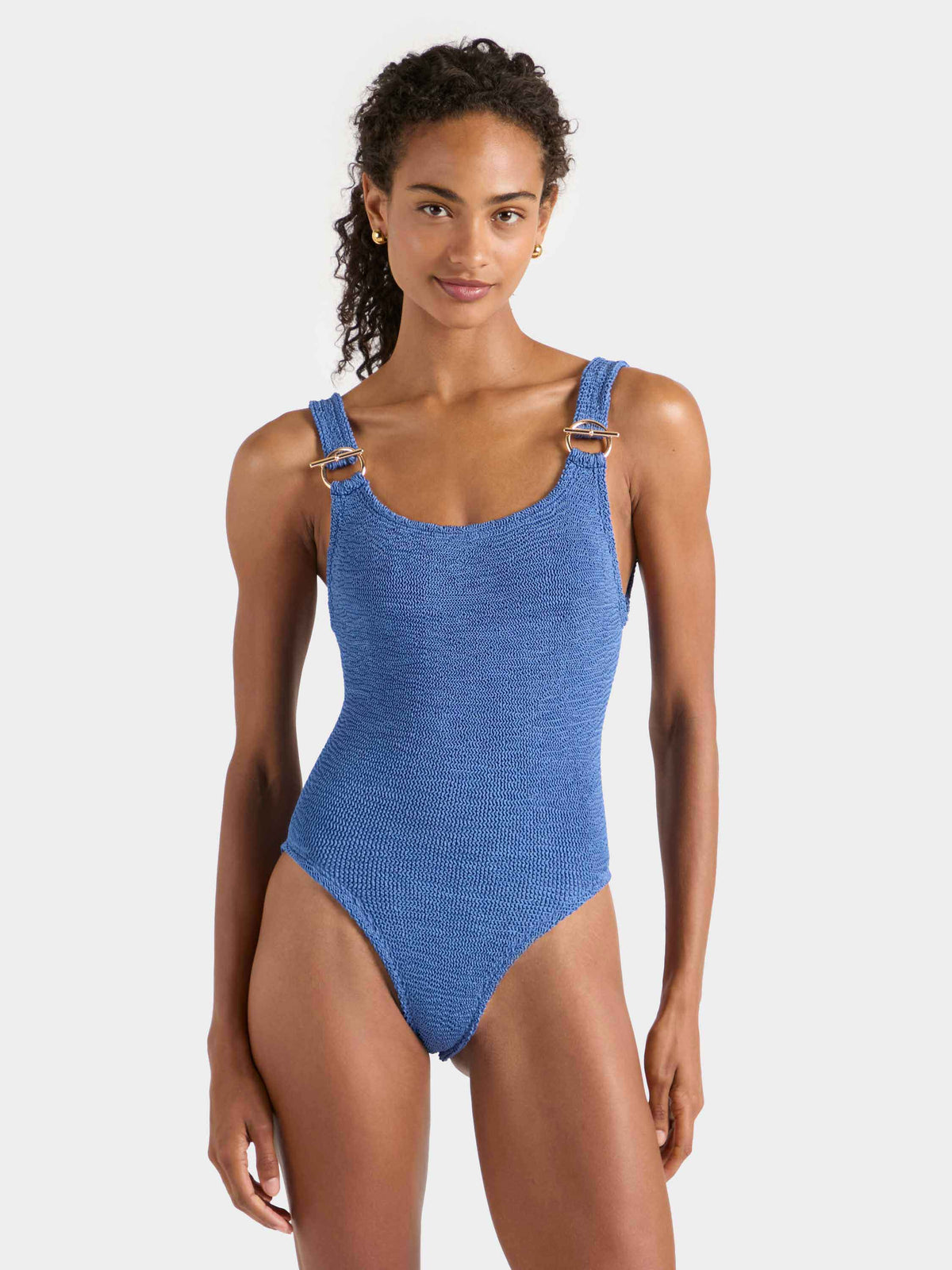 Domino T Bar Swim - Metallic Denim