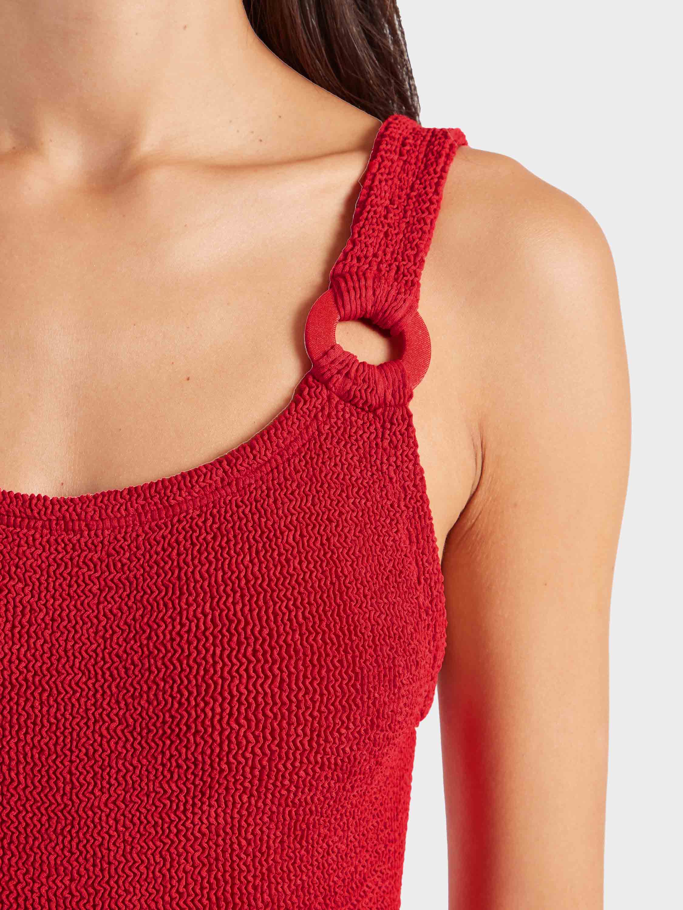 Domino Swim With Tonal Hoops - Red