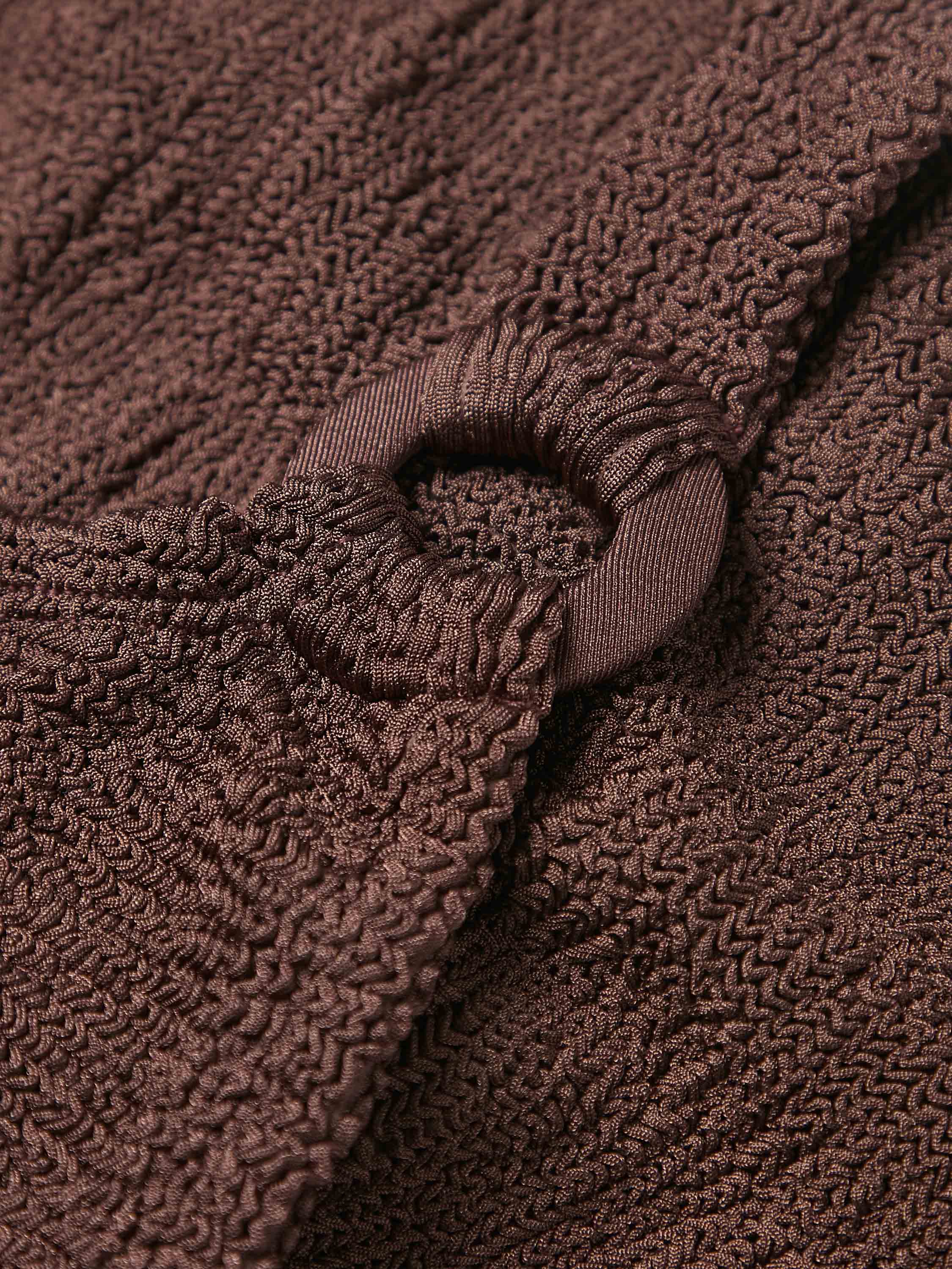 Domino Swim With Tonal Hoops - Metallic Chocolate