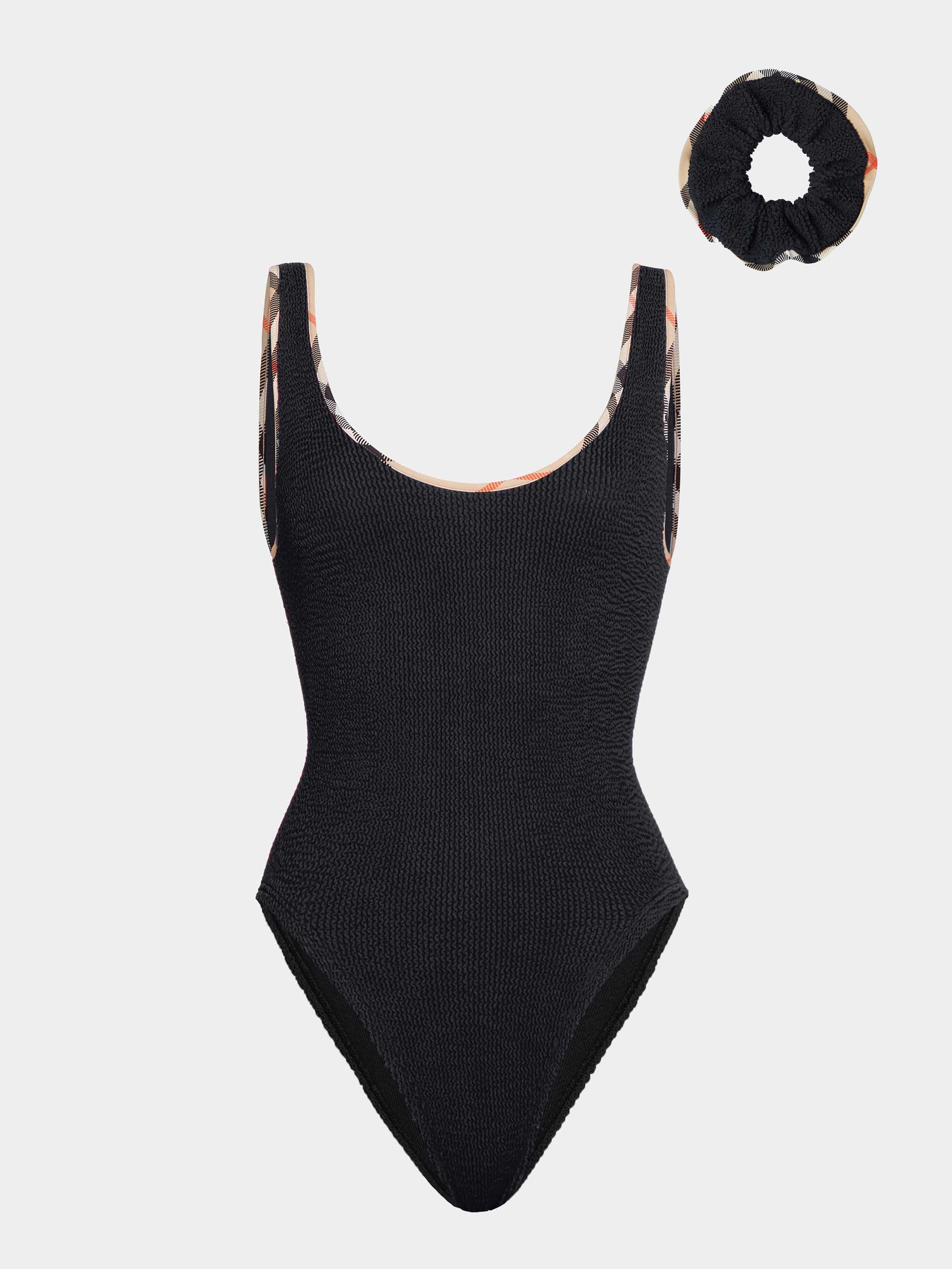 Burberry x Hunza G Faye Swim - Black/Check