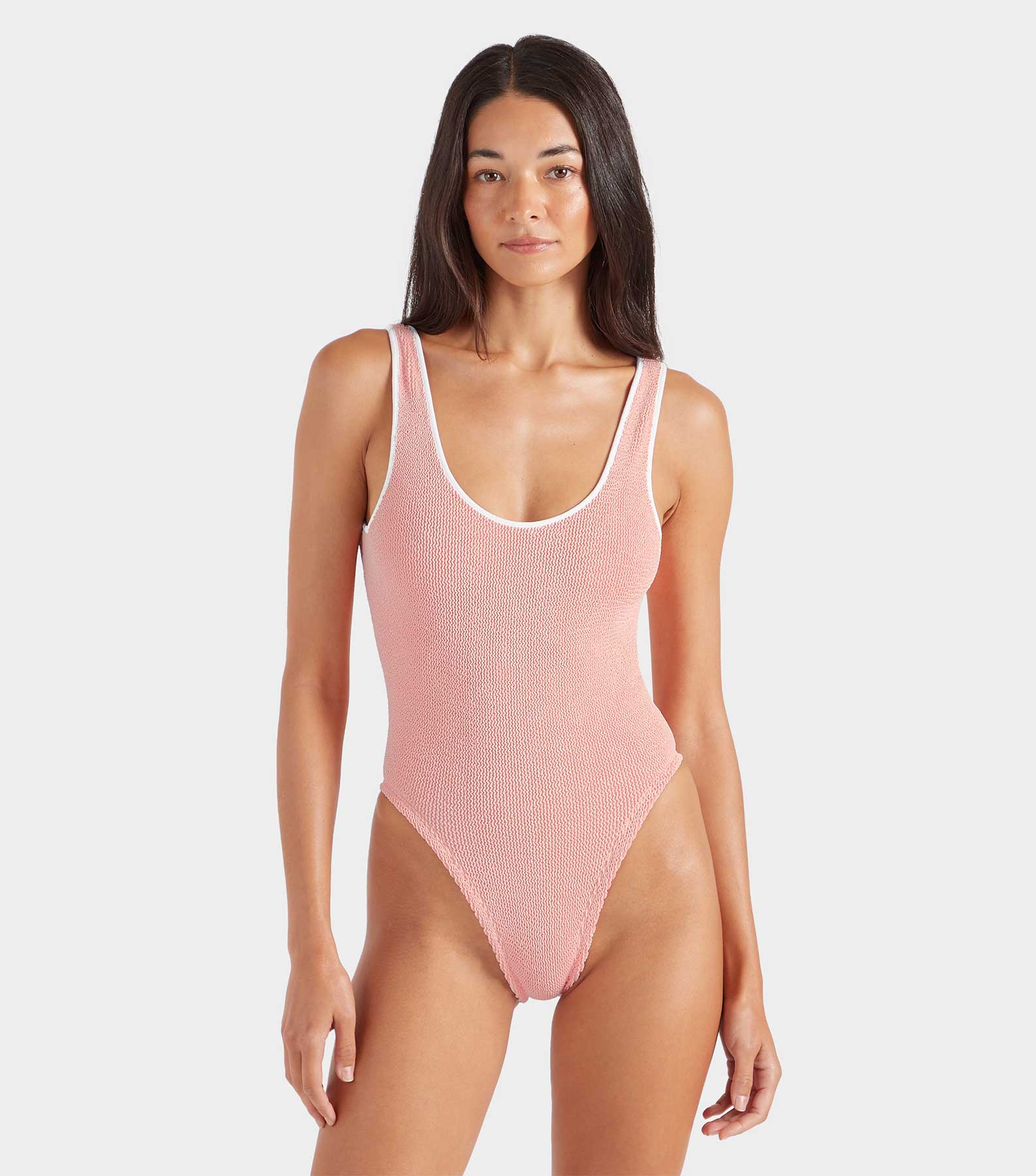 Faye Swim - Peach/White