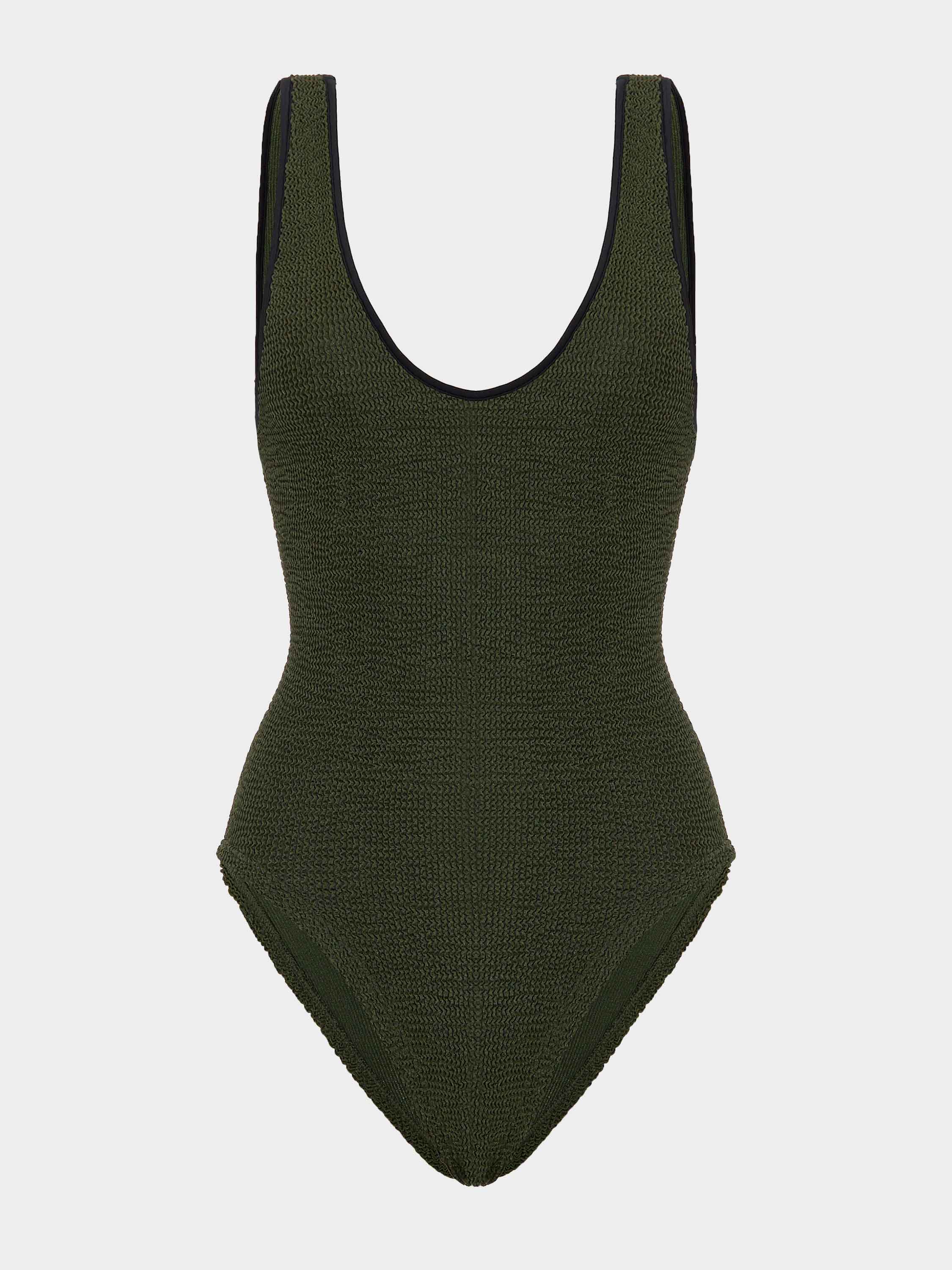 Faye Swim - Metallic Khaki/Black