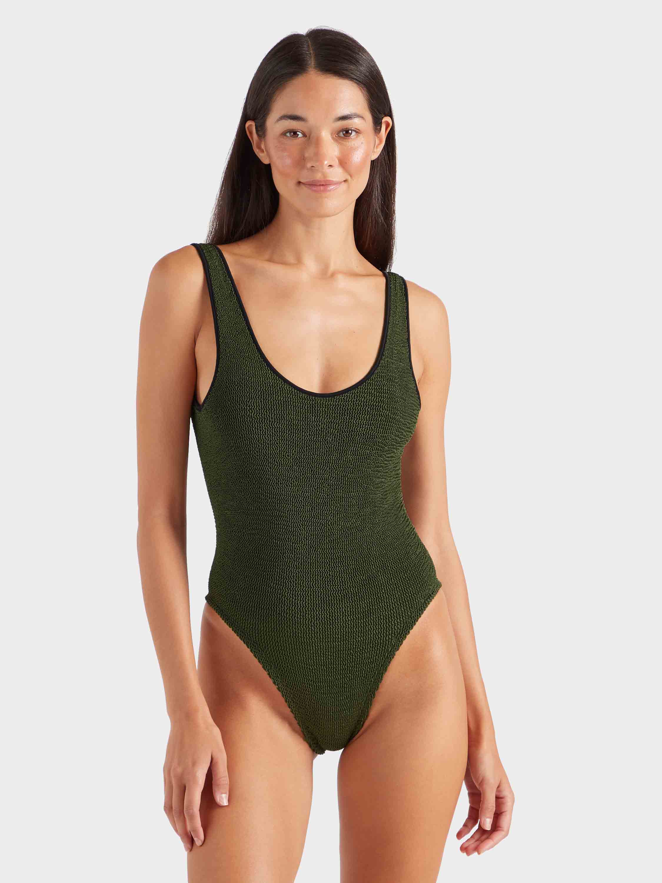 Faye Swim - Metallic Khaki/Black