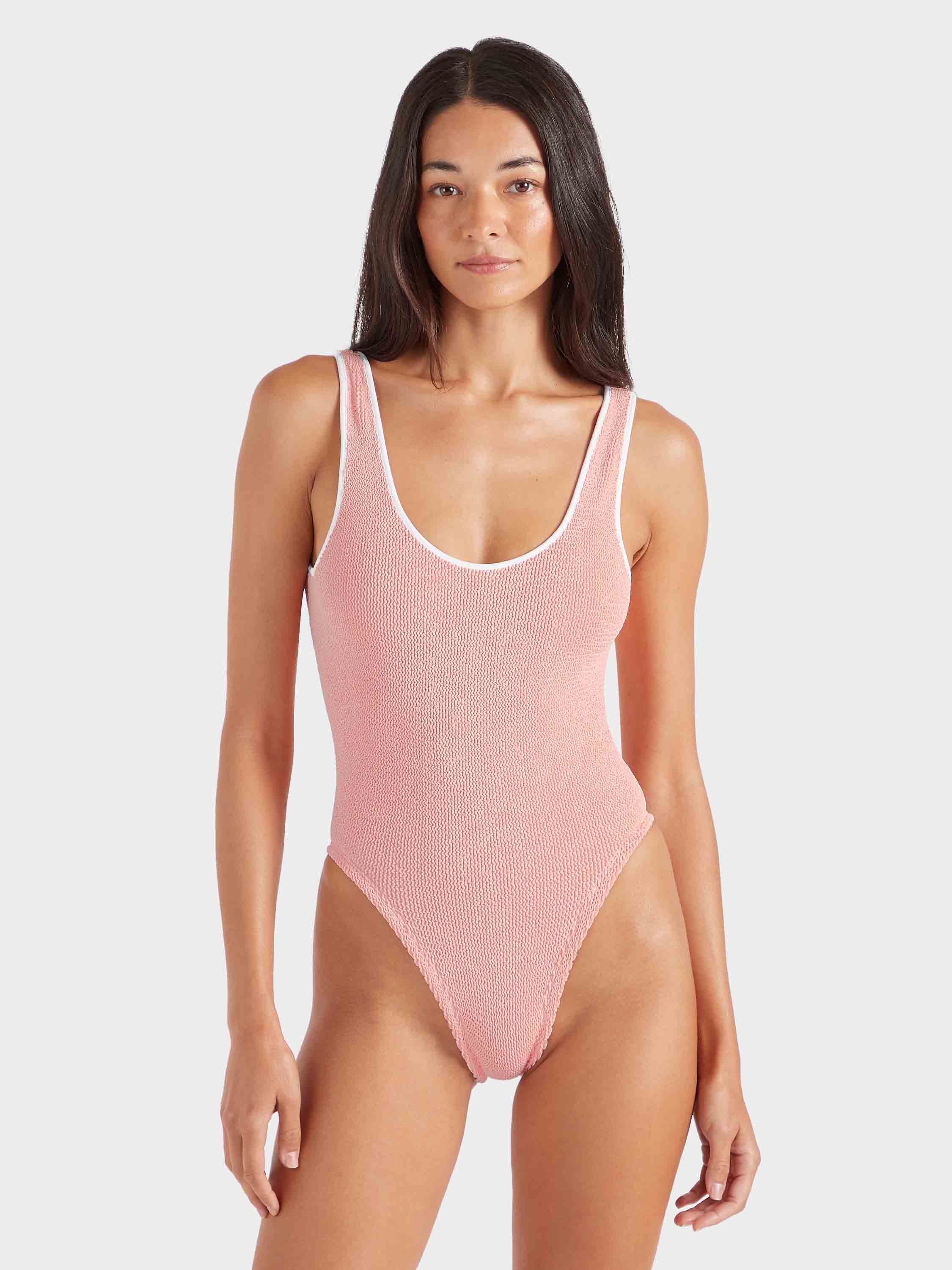 Faye Swim - Peach/White