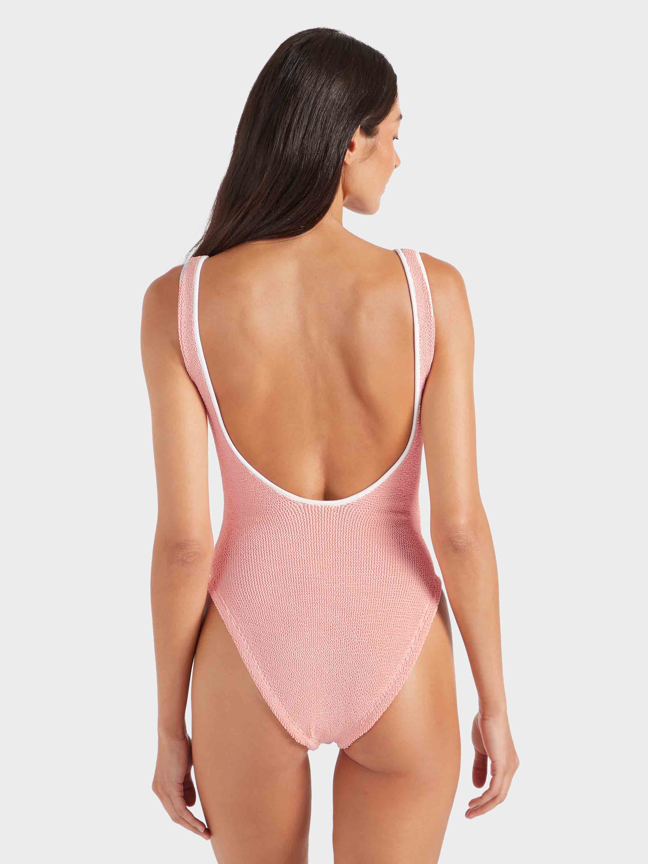 Faye Swim - Peach/White