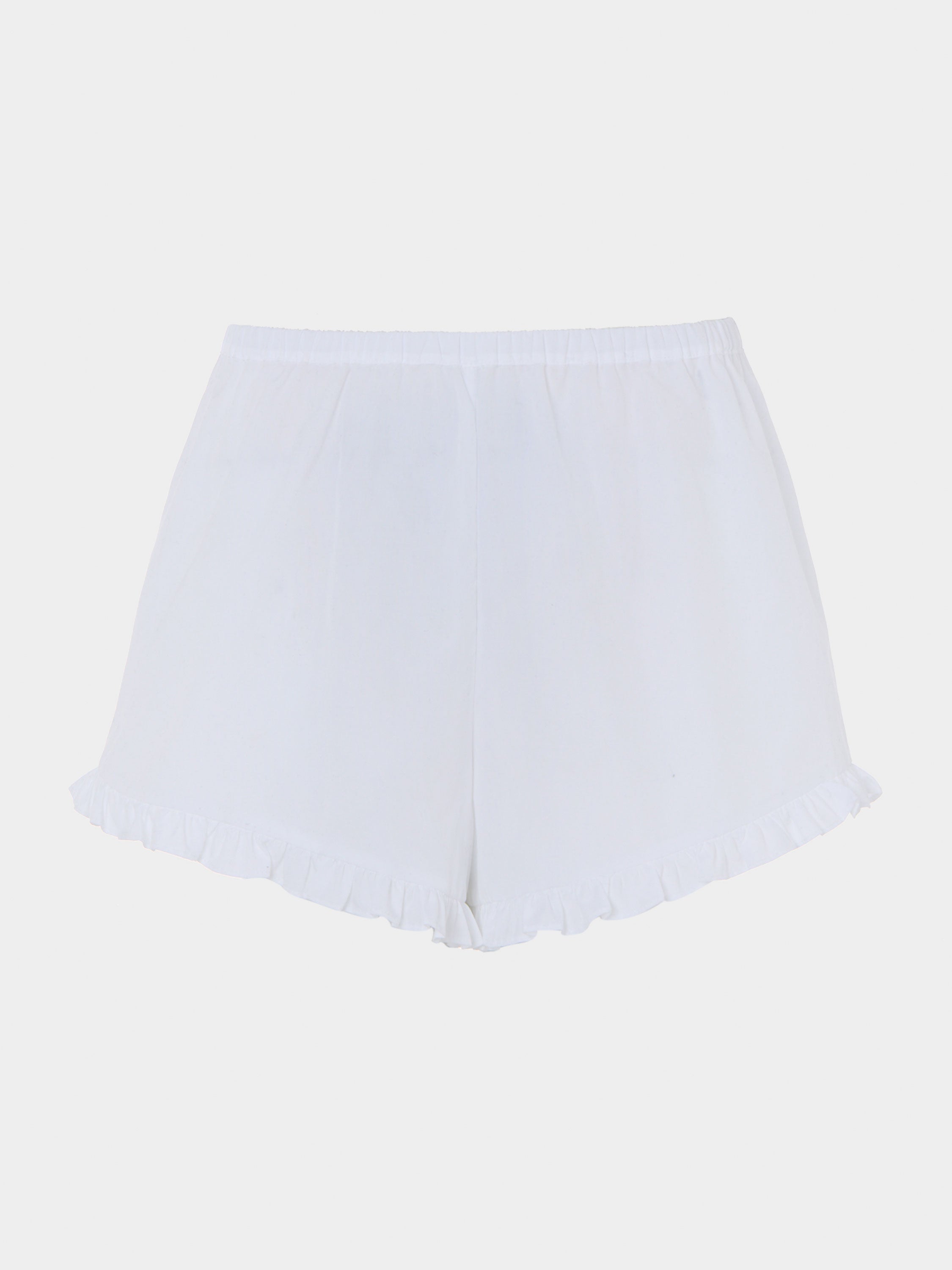 Frill Mini Short - Poplin White