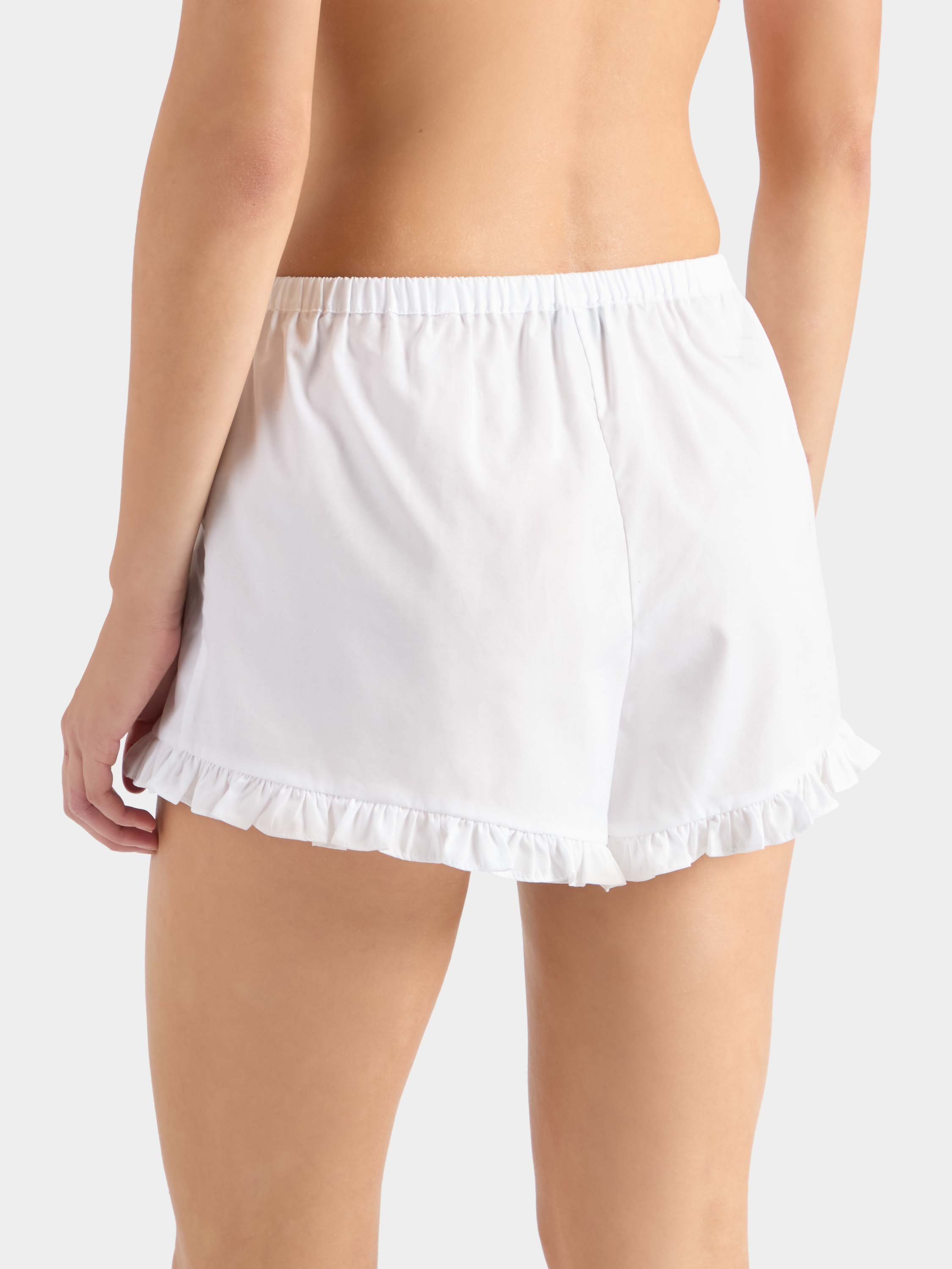 Frill Mini Short - Poplin White