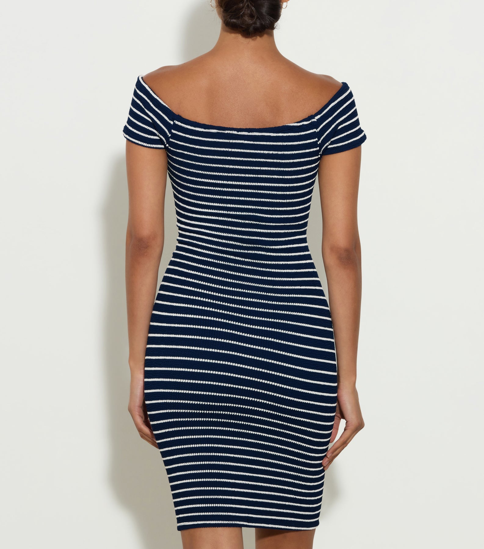 Grace Dress - Navy/White