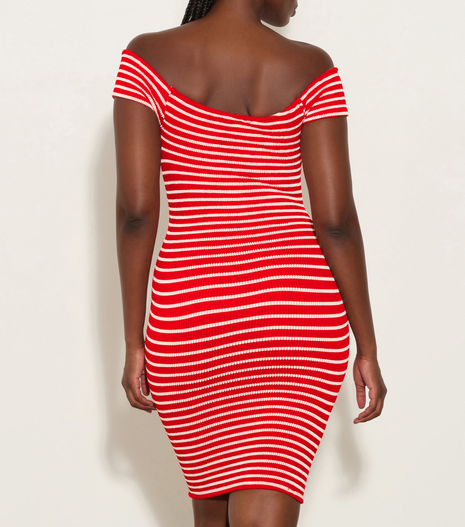 Grace Dress - Red/White Stripe