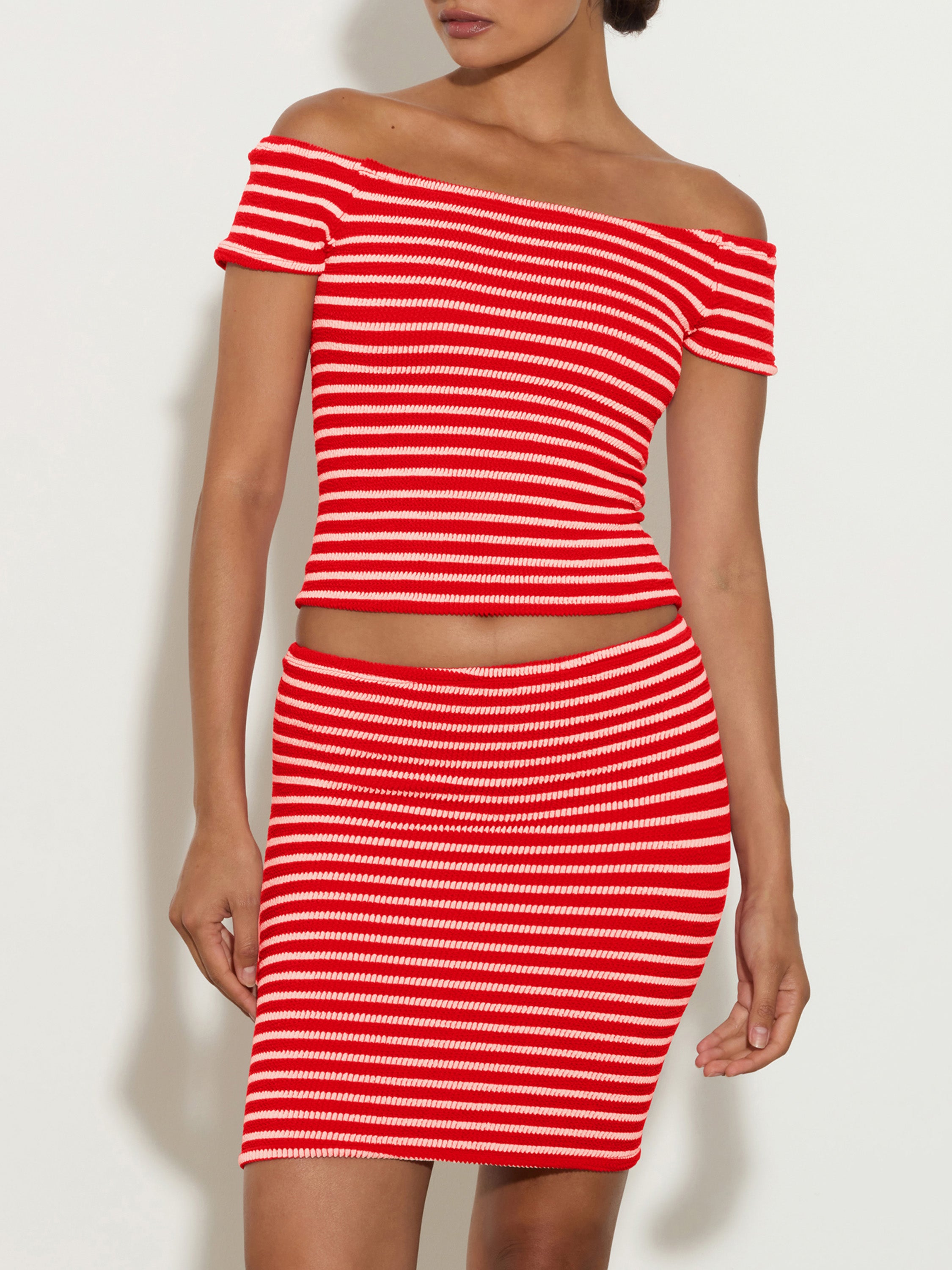 Grace Top - Red/White Stripe