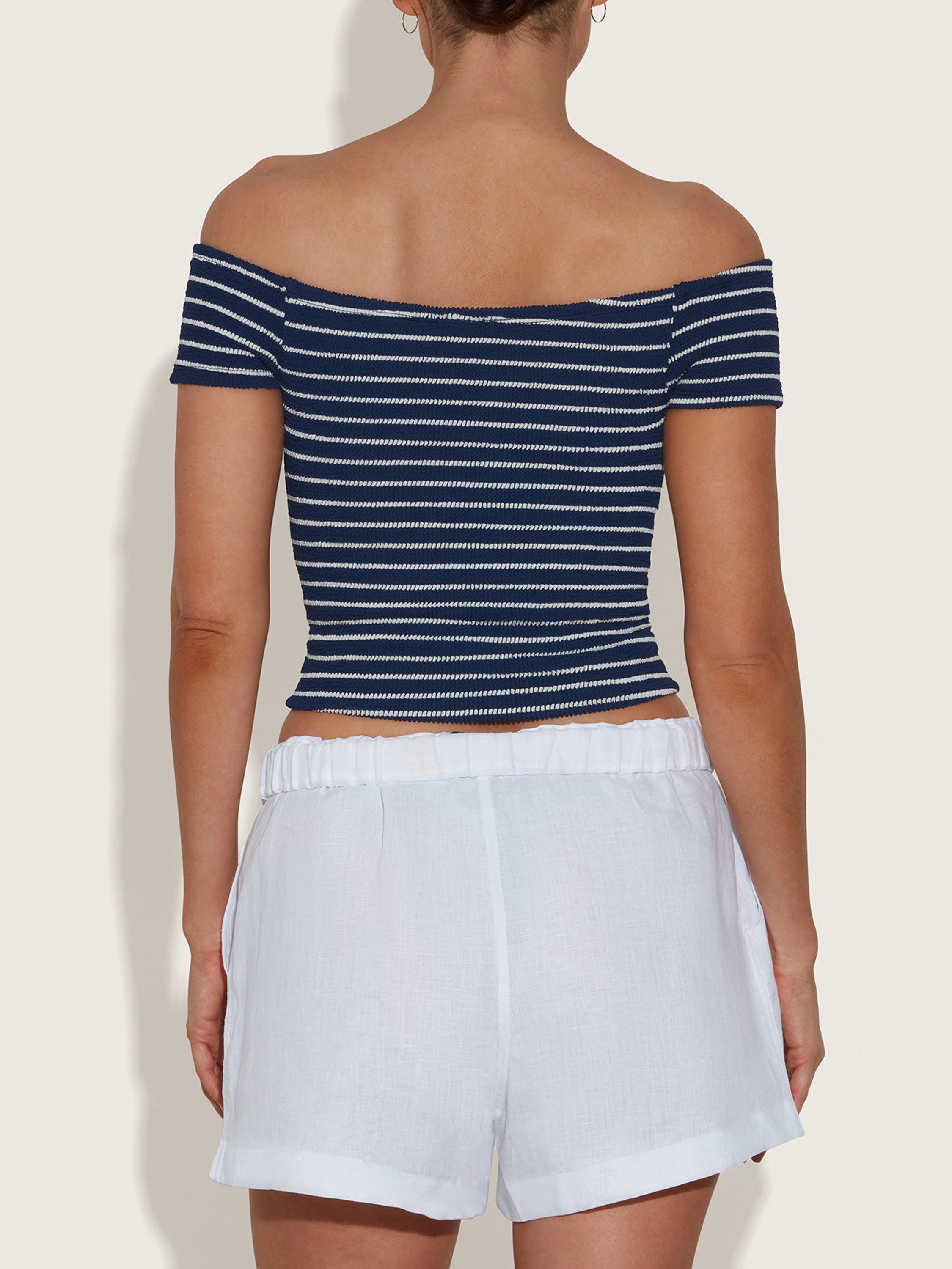 Grace Top - Navy/White Stripe