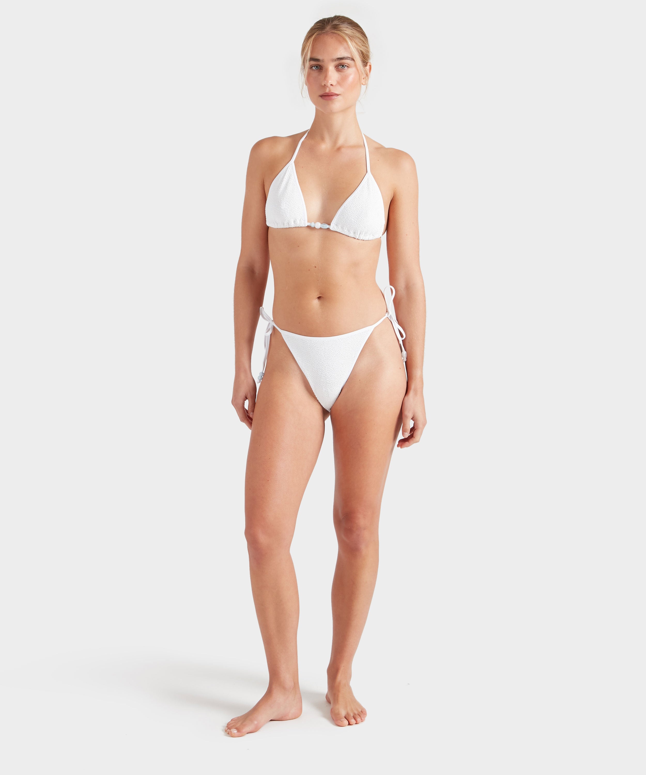Gina Beaded Bikini - White