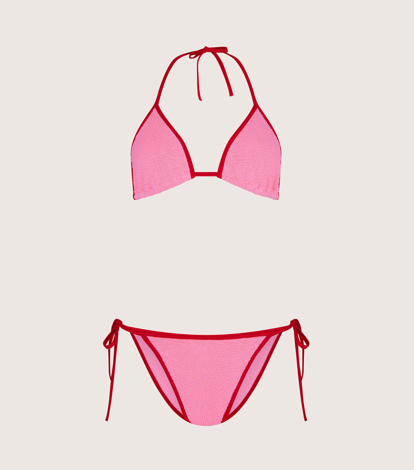 Gina Bikini Contrast - Bubblegum/Red