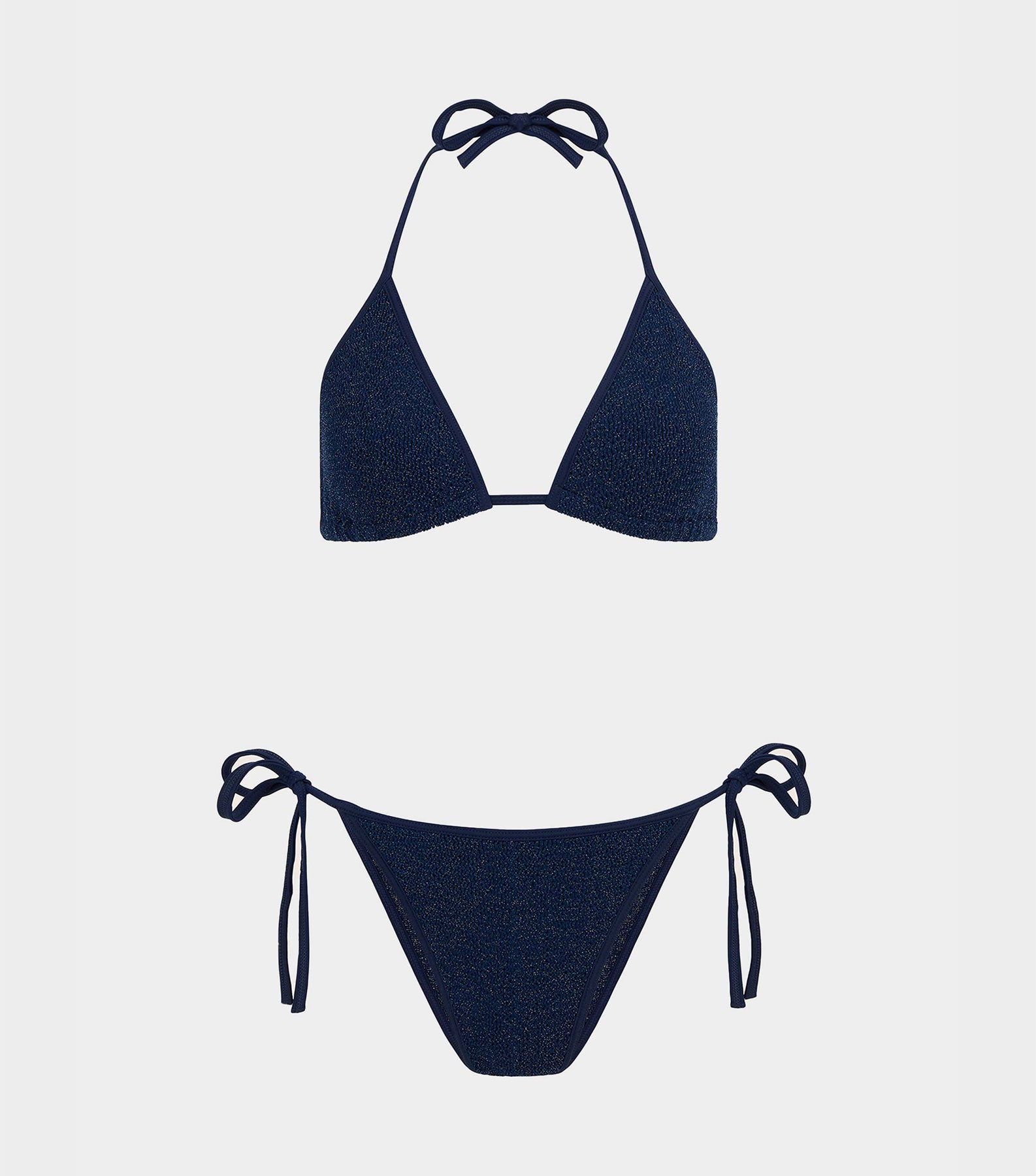 Gina Lurex Bikini - Navy/Silver