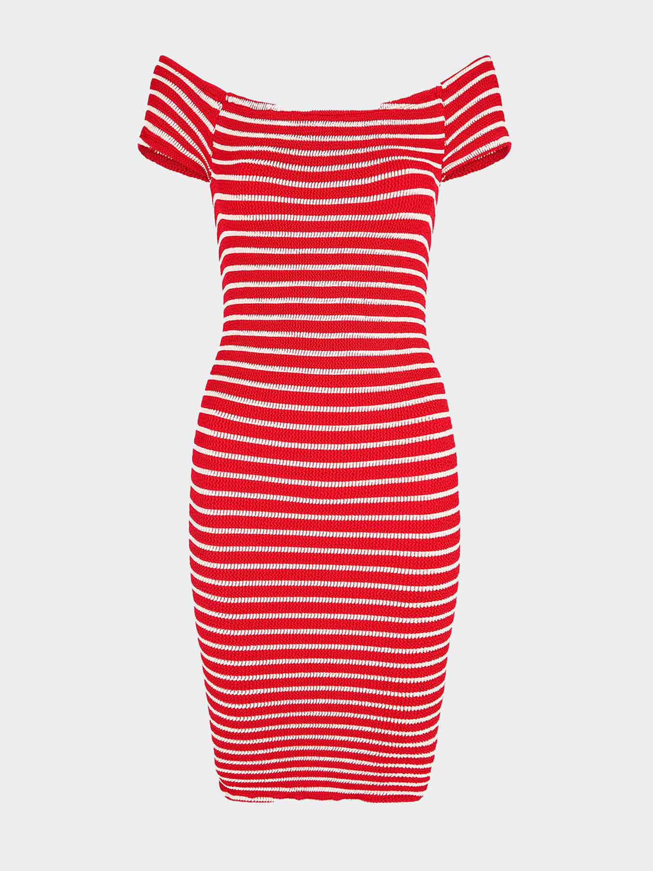 Grace Dress - Red/White Stripe