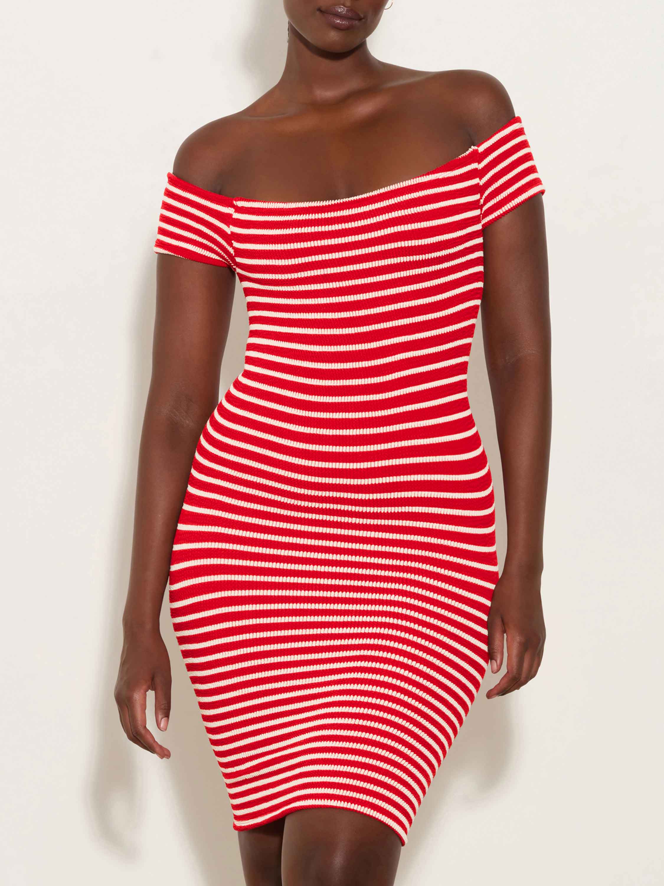 Grace Dress - Red/White Stripe