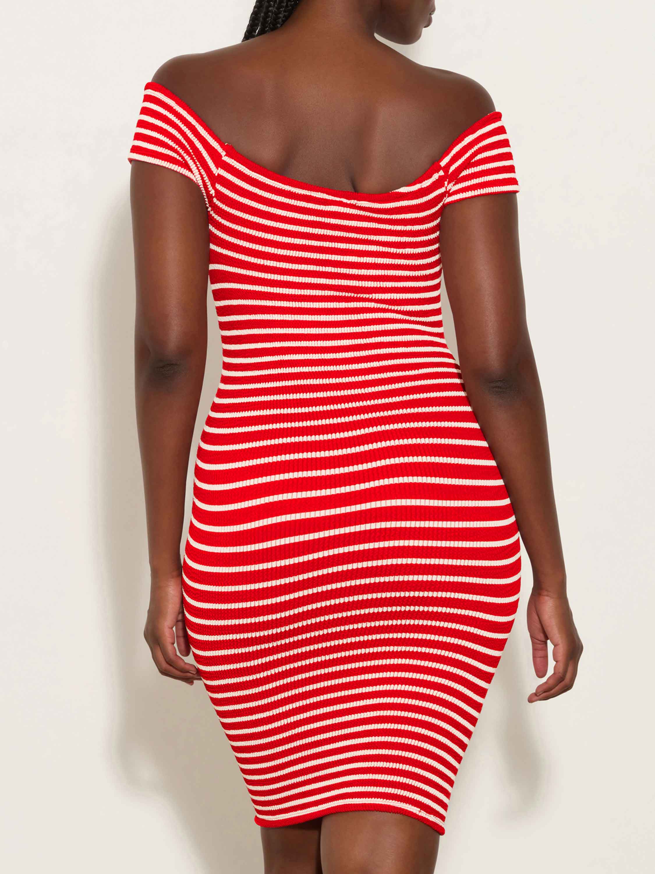 Grace Dress - Red/White Stripe