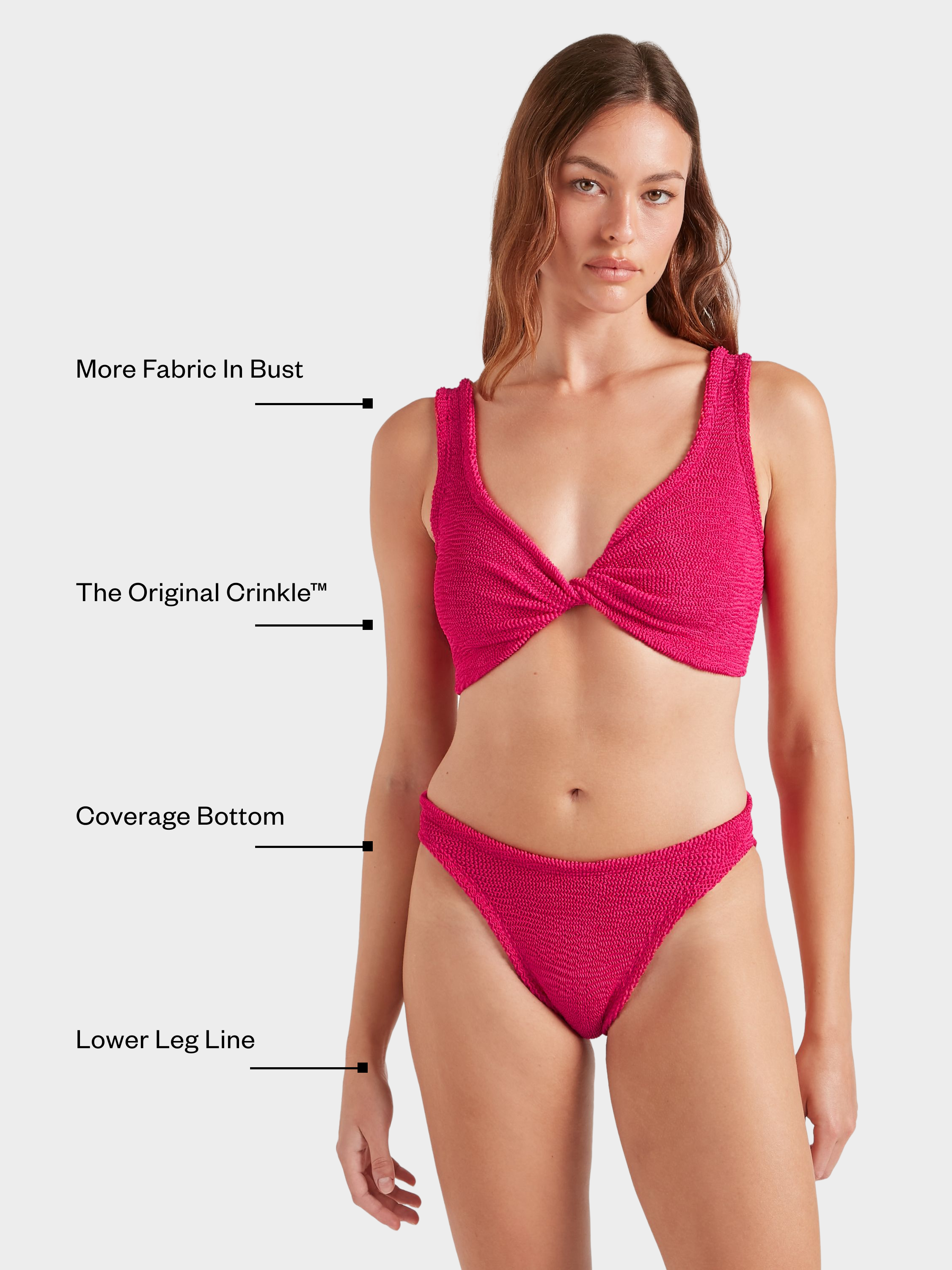 Coverage Juno Bikini - Metallic Raspberry