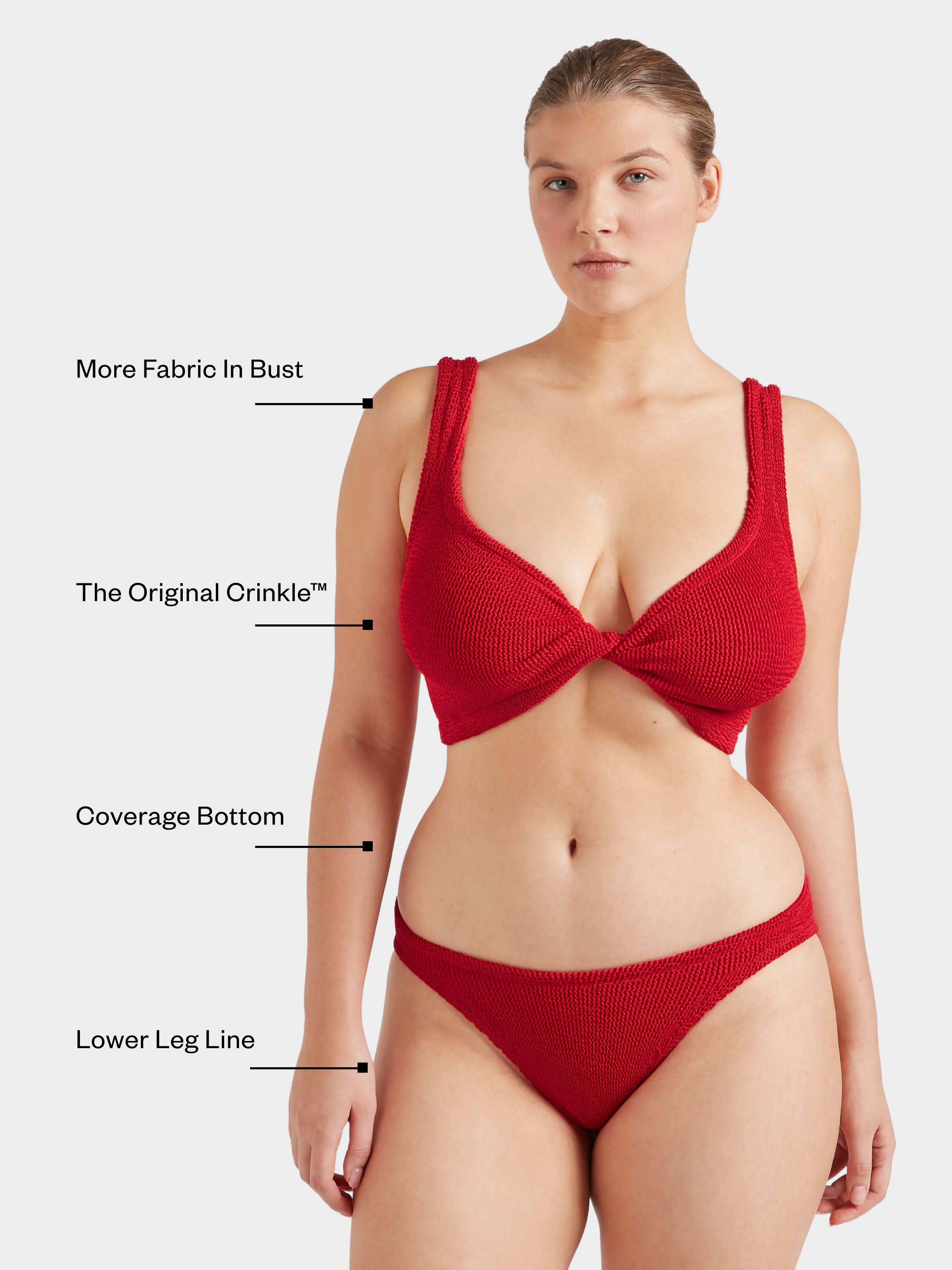 Coverage Juno Bikini - Red