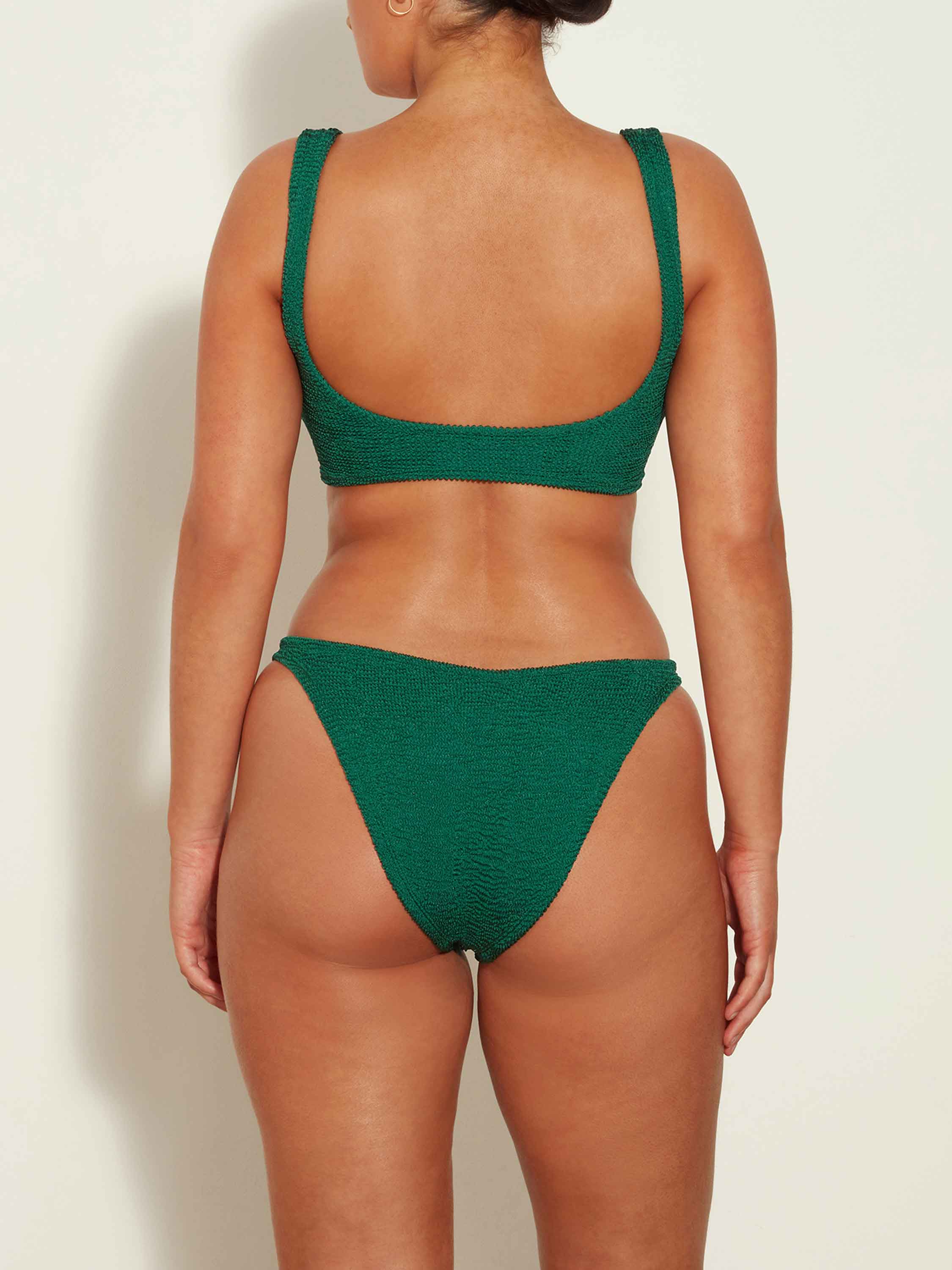 Hallie Bikini - Metallic Forest Green